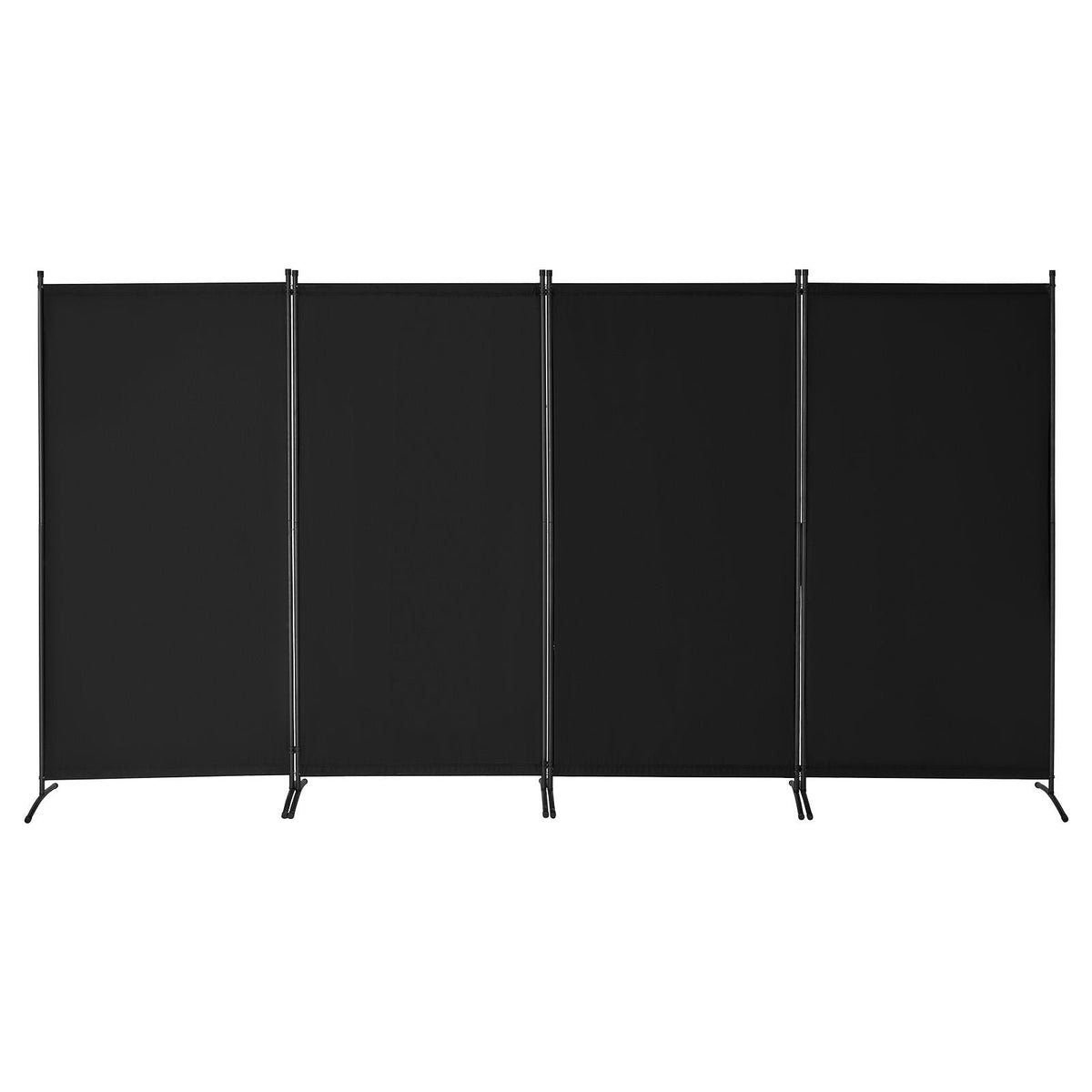 Room Divider, 4 Panel Room Divider, Folding Privacy Screen and Portable Partition Divider for Room Separation, Freestanding Room Partitions for Office, Bedroom, Study, Black