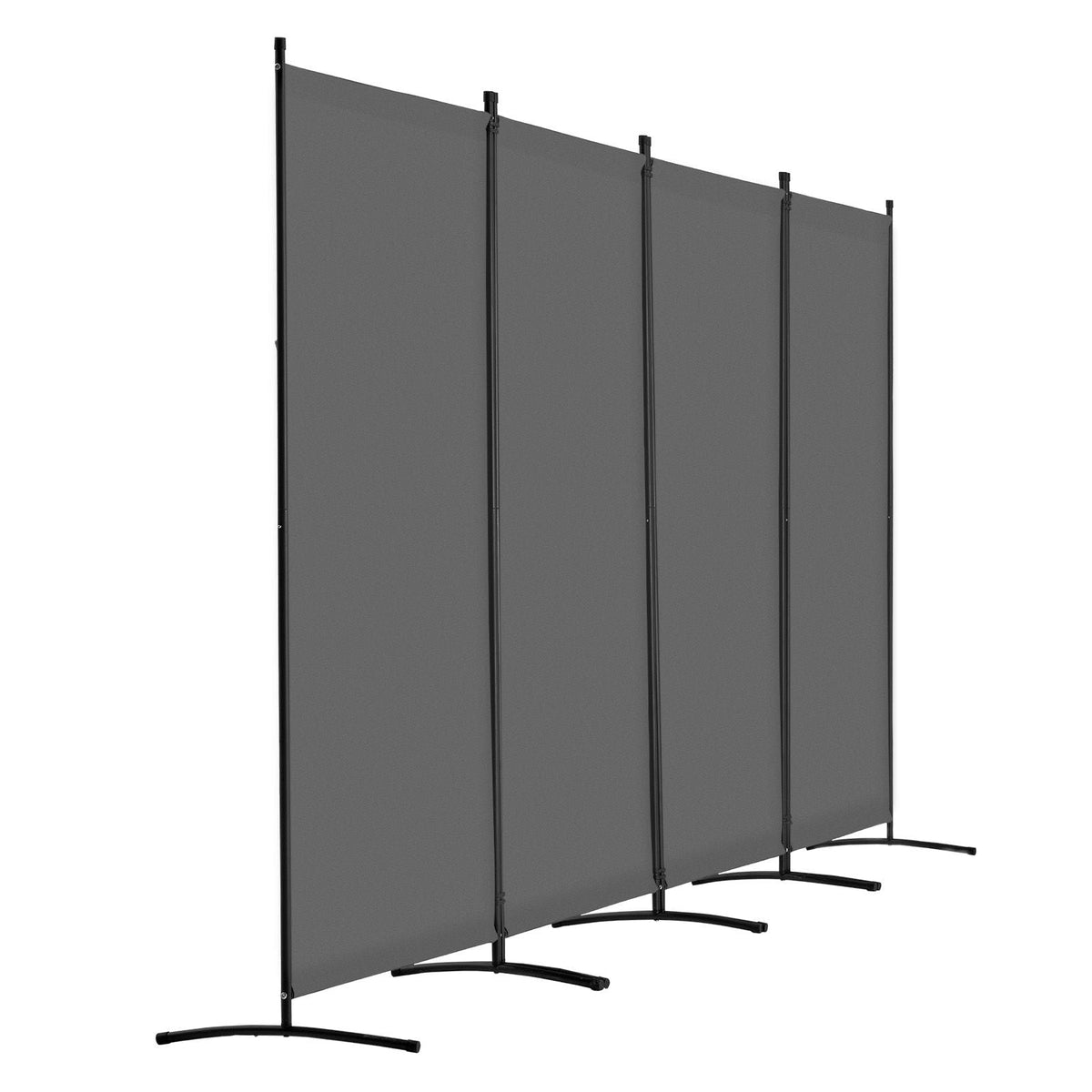 Room Divider, 4 Panels Room Divider, Folding Privacy Screen and Portable Partition Divider for Room Separation, Freestanding Room Partitions for Office, Bedroom, Study, Grey