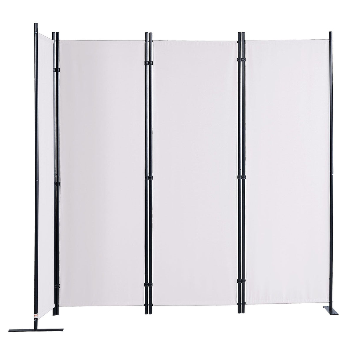 Room Divider, 5.6 ft Room Dividers and Folding Privacy Screens (4-panel), Fabric Partition Room Dividers for Office, Bedroom, Dining Room, Study, Freestanding, White