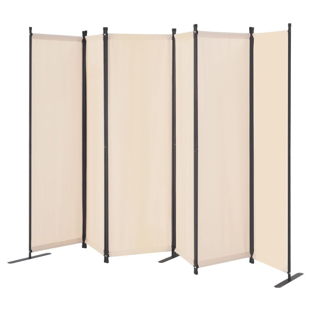 Room Divider, 6 Panel Room Divider, Folding Privacy Screen and Portable Partition Divider for Room Separation, Freestanding Room Partitions for Office, Bedroom, Study, Beige