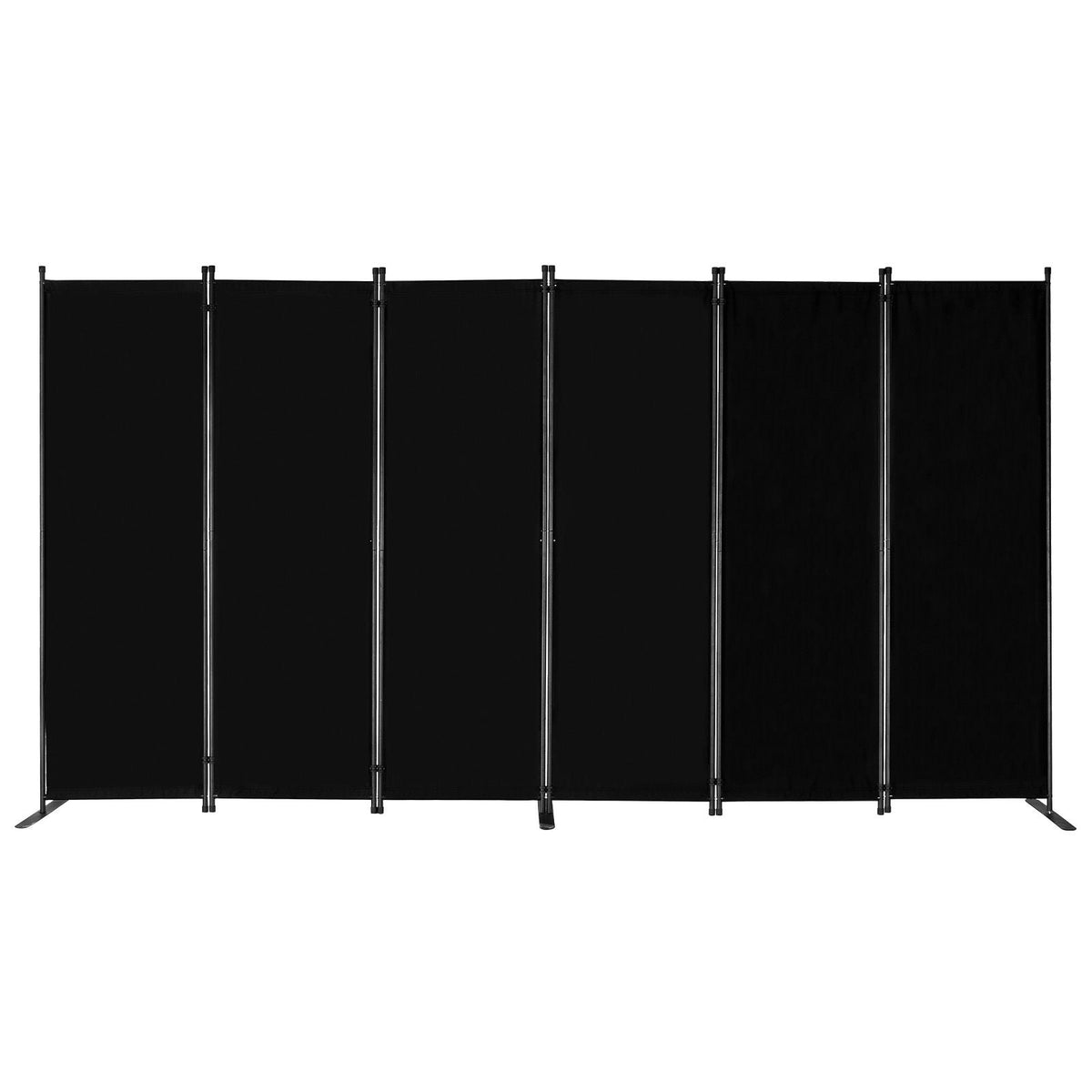 Room Divider, 6 Panel Room Divider, Folding Privacy Screen and Portable Partition Divider for Room Separation, Freestanding Room Partitions for Office, Bedroom, Study, Black