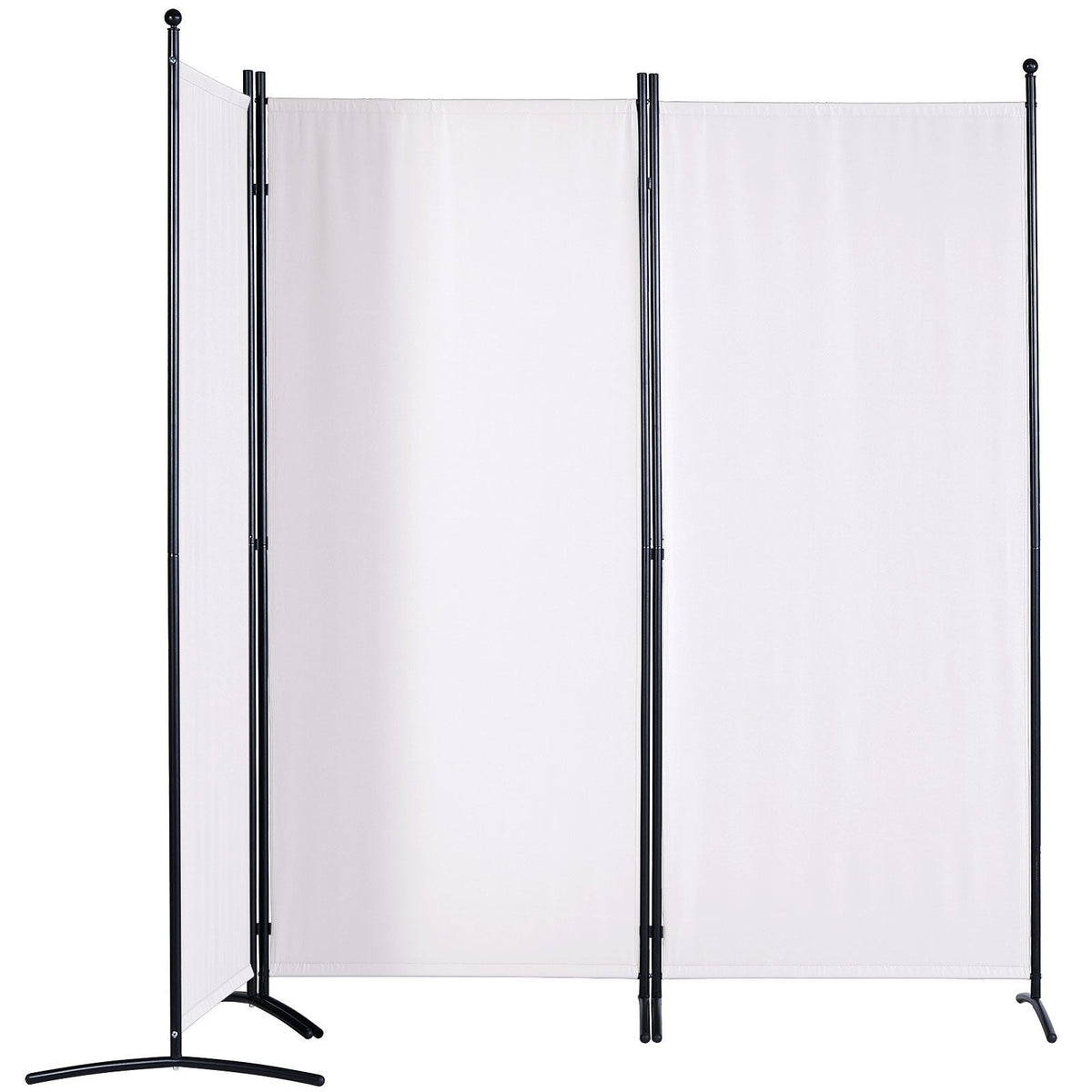 Room Divider, 6.1 ft Room Dividers and Folding Privacy Screens (3-panel), Fabric Partition Room Dividers for Office, Bedroom, Dining Room, Study, Freestanding, White