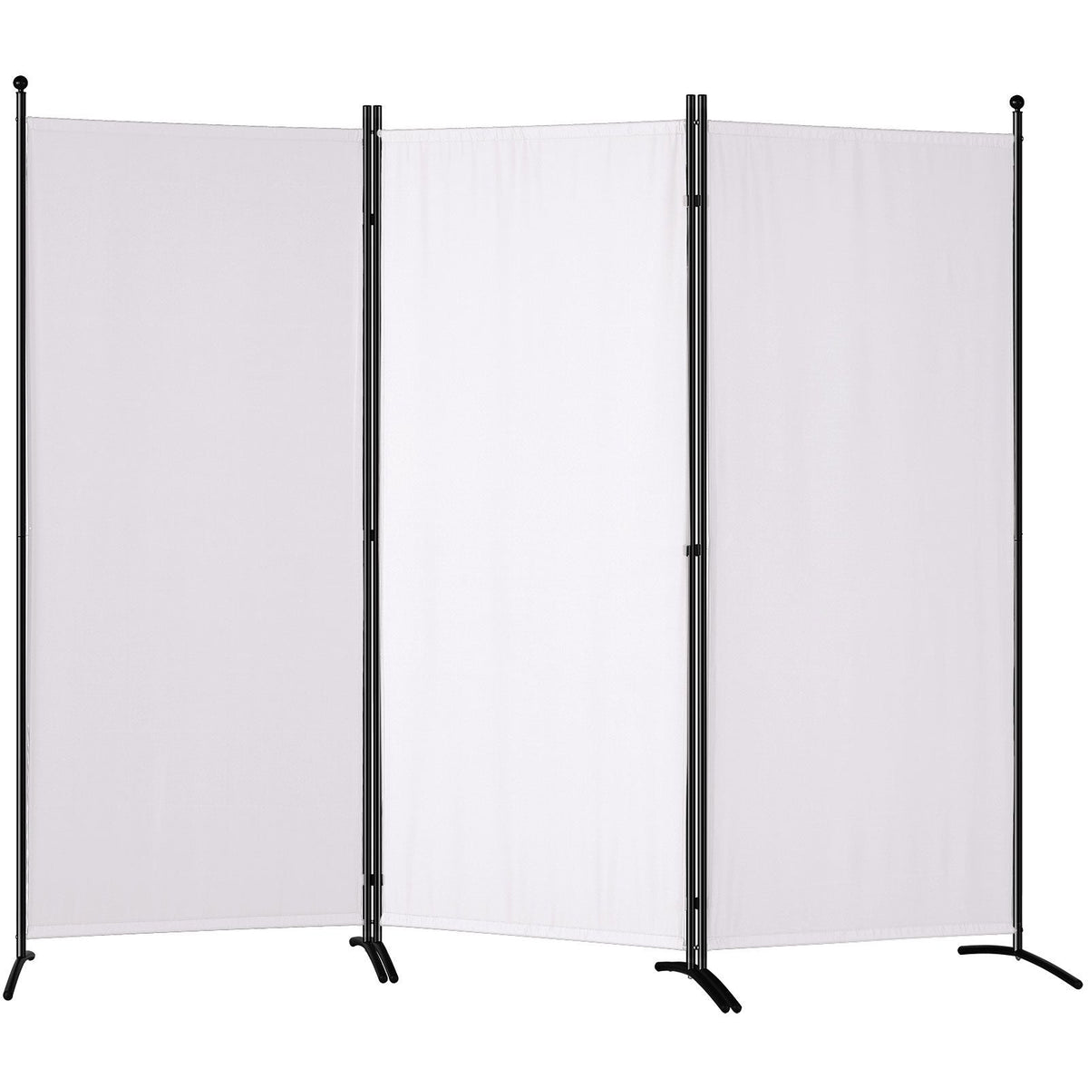 Room Divider, 6.1 ft Room Dividers and Folding Privacy Screens (3-panel), Fabric Partition Room Dividers for Office, Bedroom, Dining Room, Study, Freestanding, White