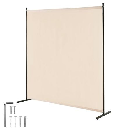 Room Divider, Single Panel Room Divider, 6FT Privacy Screen Indoor, Partition Divider for Room Separation, Freestanding Room Divider Panel for Office, Bedroom, Beige