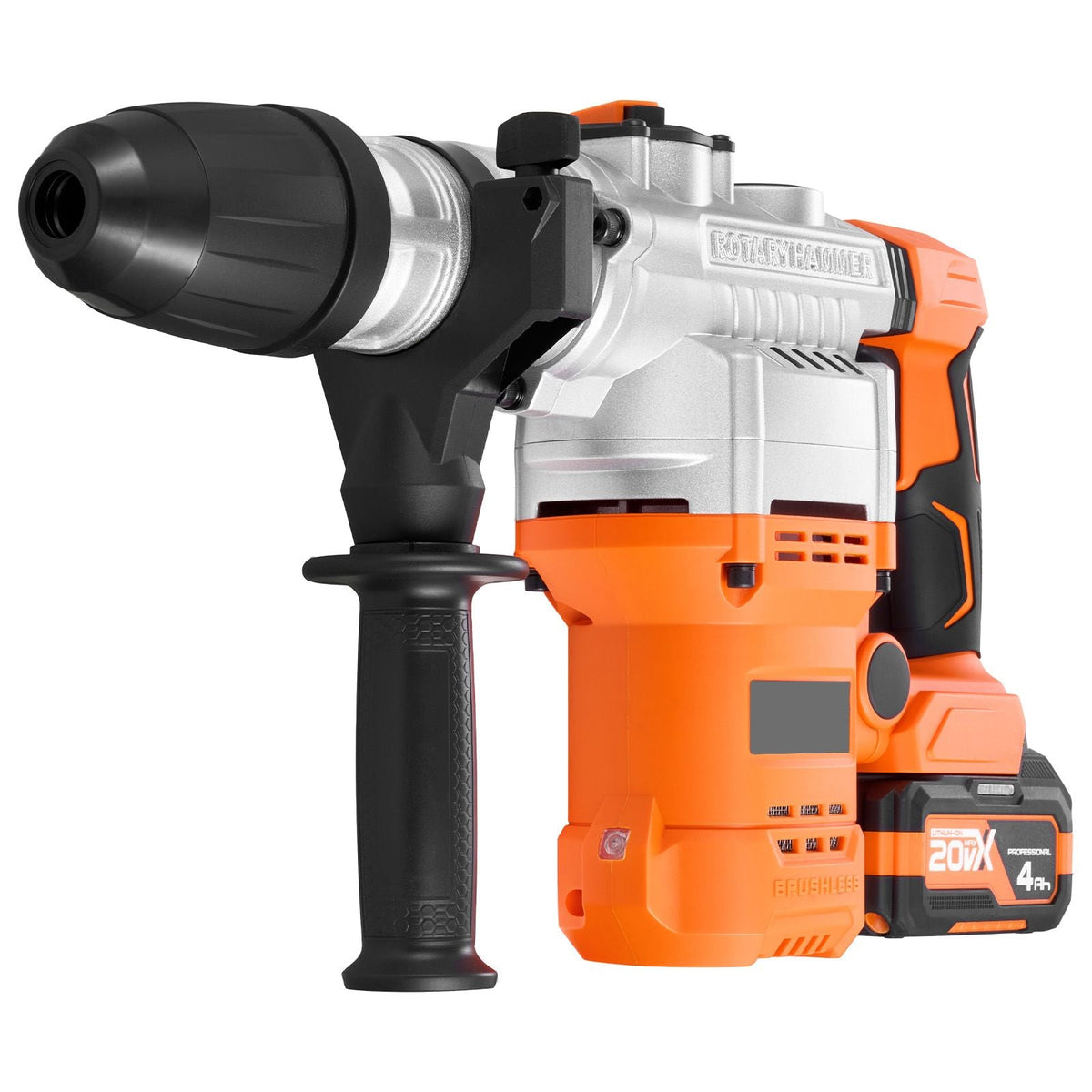 Rotary Hammer Drill, 1-9/16 in SDS-Max Cordless, Heavy Duty 20V Battery Powered Rotary Hammer, Including 2 Batteries, Charger, Drill Bit, Pointed Chisel, Carrying Case, for Concrete, Masonry