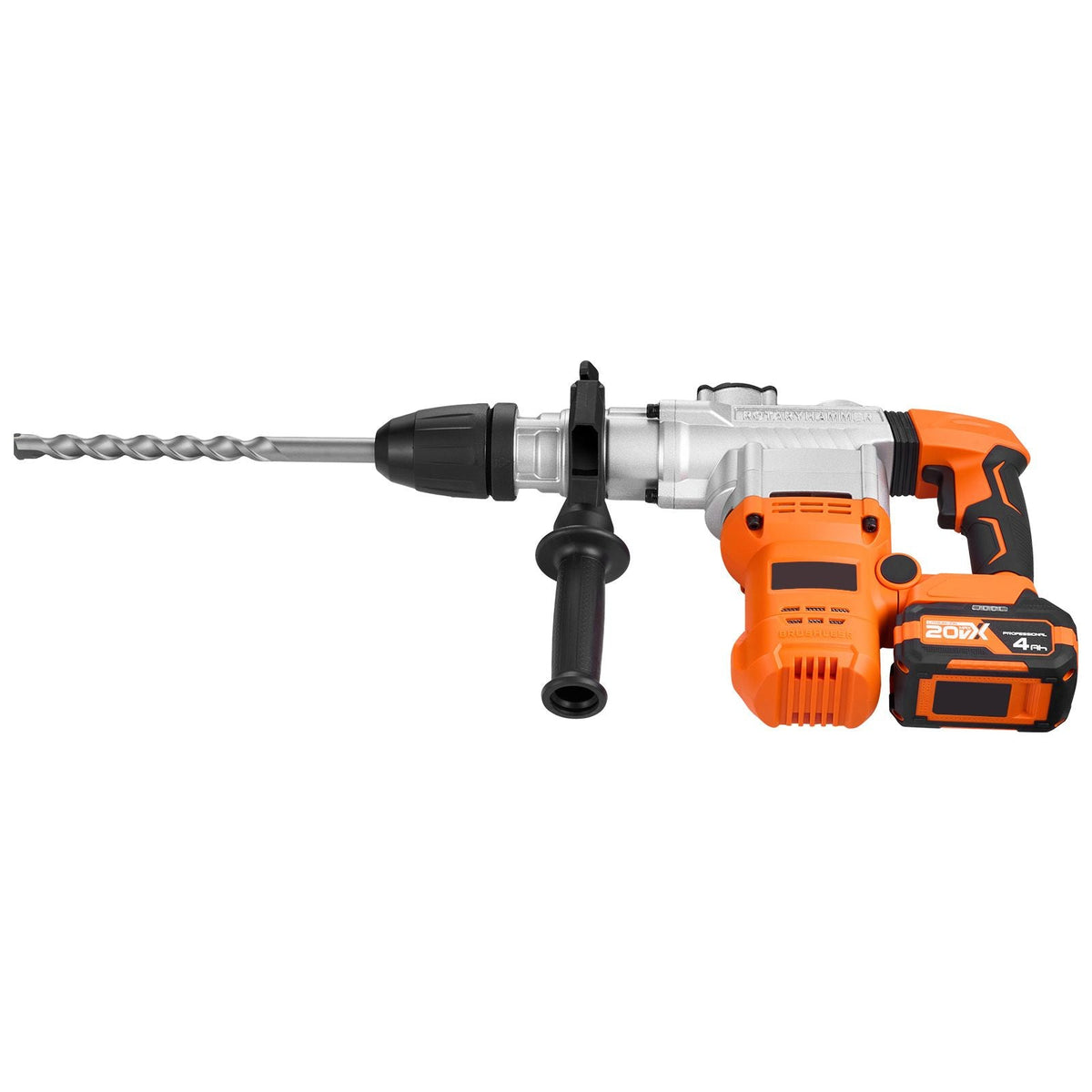 Rotary Hammer Drill, 1-9/16 in SDS-Max Cordless, Heavy Duty 20V Battery Powered Rotary Hammer, Including 2 Batteries, Charger, Drill Bit, Pointed Chisel, Carrying Case, for Concrete, Masonry