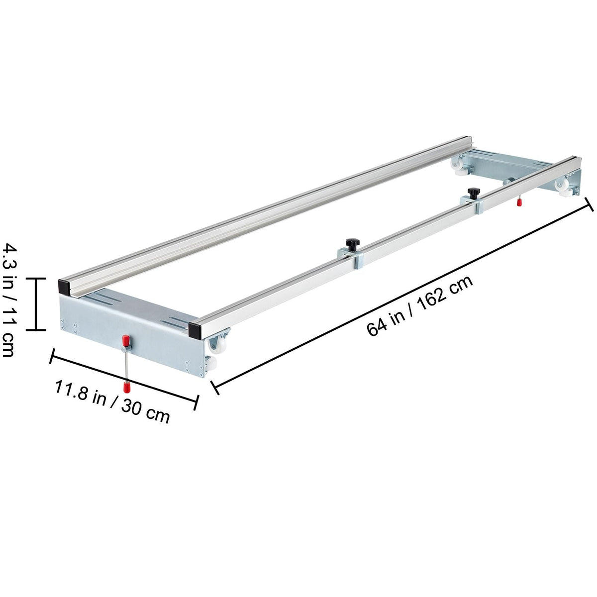 Router Sled, 60 inches / 152.4cm Width, Slab Guide Jig for Woodworking with Locking Function, Portable and Easy to Adjust, Trimming Planing Machine for Wood Flattening, Home DIY