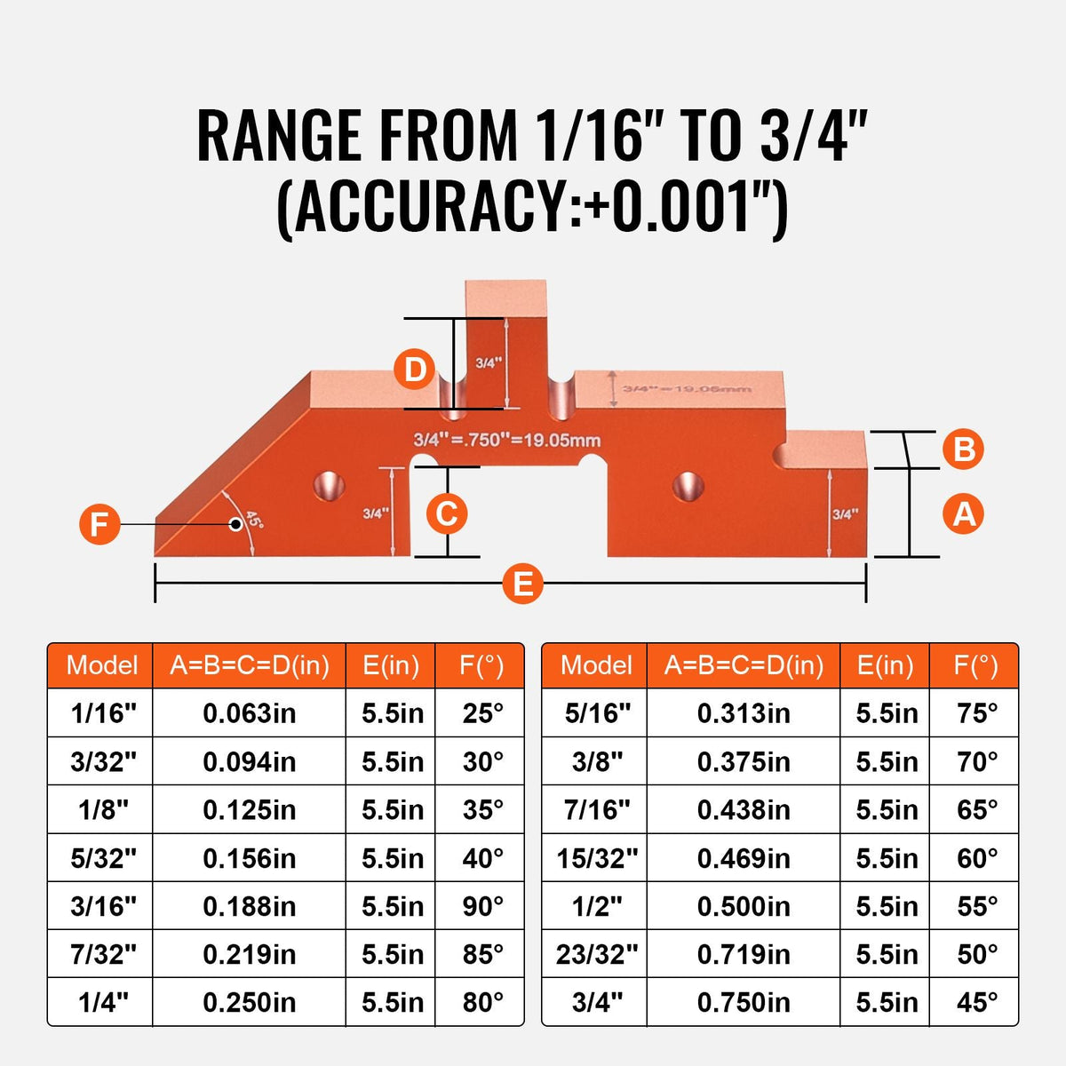 Router Table Adjustment Bars, 14-piece Set, Durable Aluminum Construction Blocks for Measuring Depths, Heights, and Angles, Includes Engraved Measurements and Carrying Case, Ideal for Router