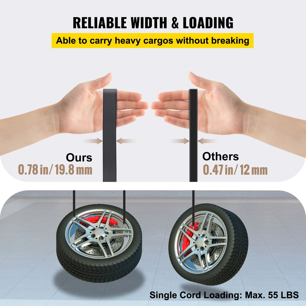 Rubber Bungee Cords, 53 Pack 21\" Long, Weatherproof Natural Rubber Tie Down Straps with Crimped S Hooks, Heavy Duty Outdoor Tarp Straps for Securing Flatbed Trailers, Canvases, Cargo, and More