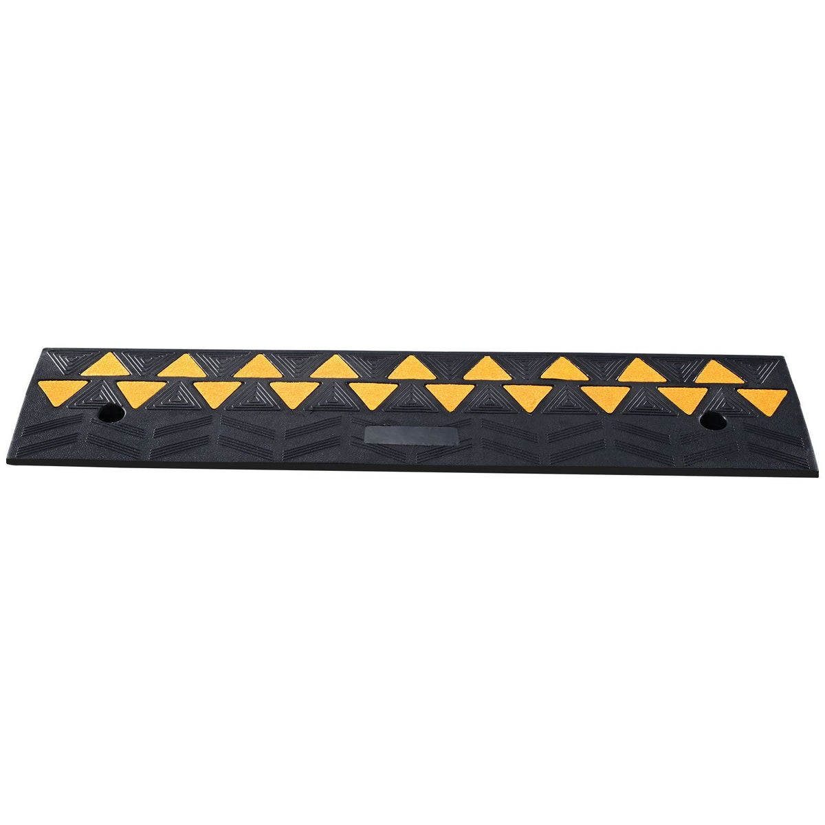 Rubber Curb Ramp 3.7" Rise Height Sidewalk Curb Ramp, 10" Width 39.4" Length Driveway Ramp for Curb, 15T Heavy Duty Rubber Ramp for Forklifts, Trucks, Buses, Cars, Wheelchairs, Bikes