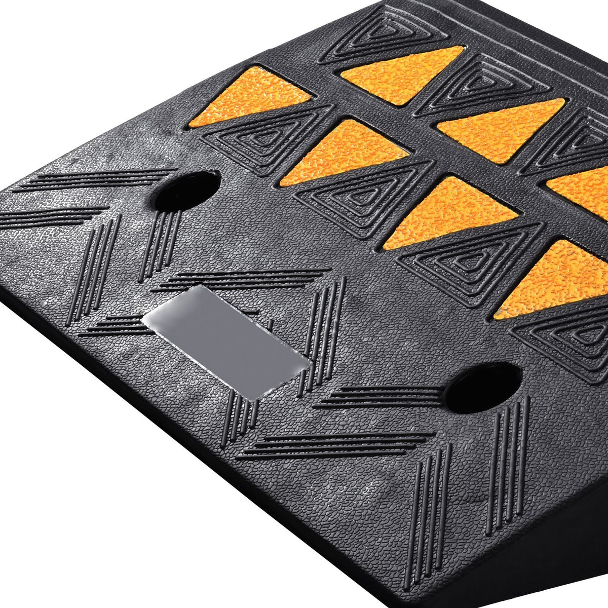 Rubber Curb Ramp 4.25" Rise Height Sidewalk Curb Ramp, 11.8" Width 19.7" Length Driveway Ramp for Curb, 15T Heavy Duty Rubber Ramp for Forklifts, Trucks, Buses, Cars, Wheelchairs, Bikes