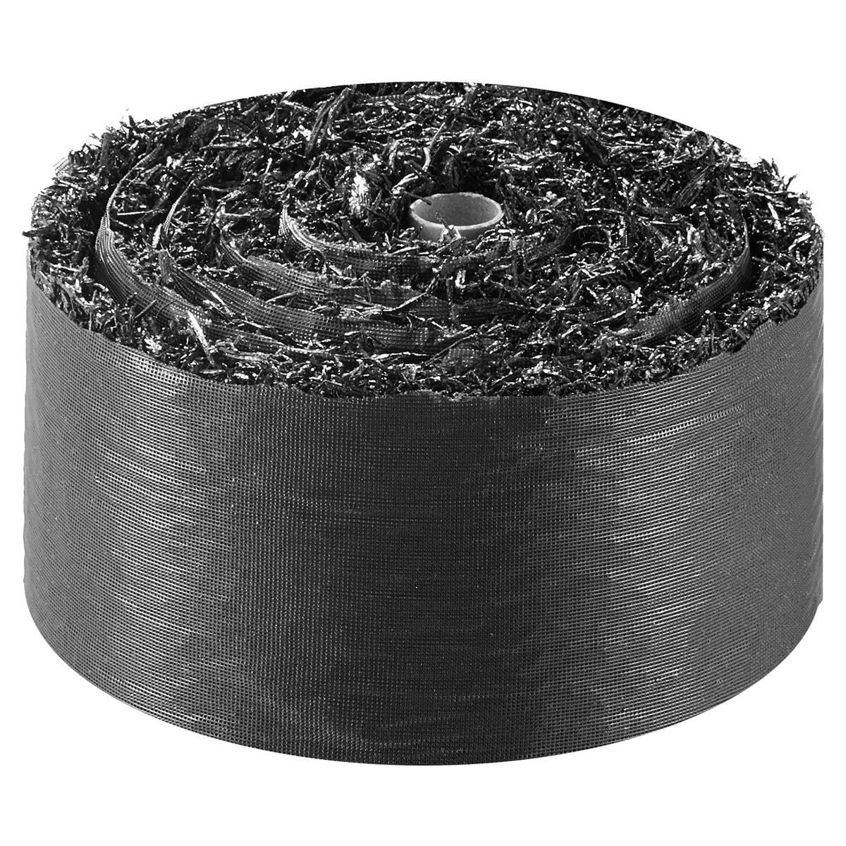 Rubber Mulch Mat Roll, 2 Rolls 120 x 4.5 in, Recycled Rubber Permanent Mulch Edging Border, Natural-Looking Flower Barrier with Stakes, 0.5 in Thick Cuttable Garden Edgings for Landscaping