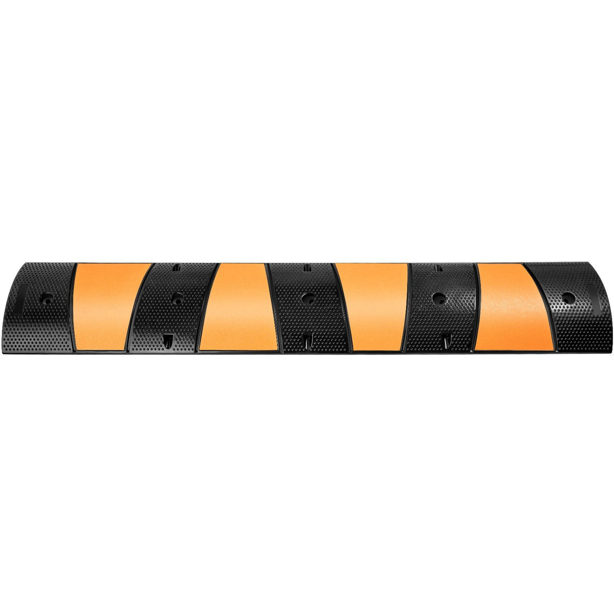 Rubber Speed Bump, 1 Pack 2 Channel Speed Bump Hump, 72.8\" Long Modular Speed Bump Rated 22000 LBS Load Capacity, 72.8 x 12.2 x 2.2 Garage Speed Bump for Asphalt Concrete Gravel Driveway-6 FT