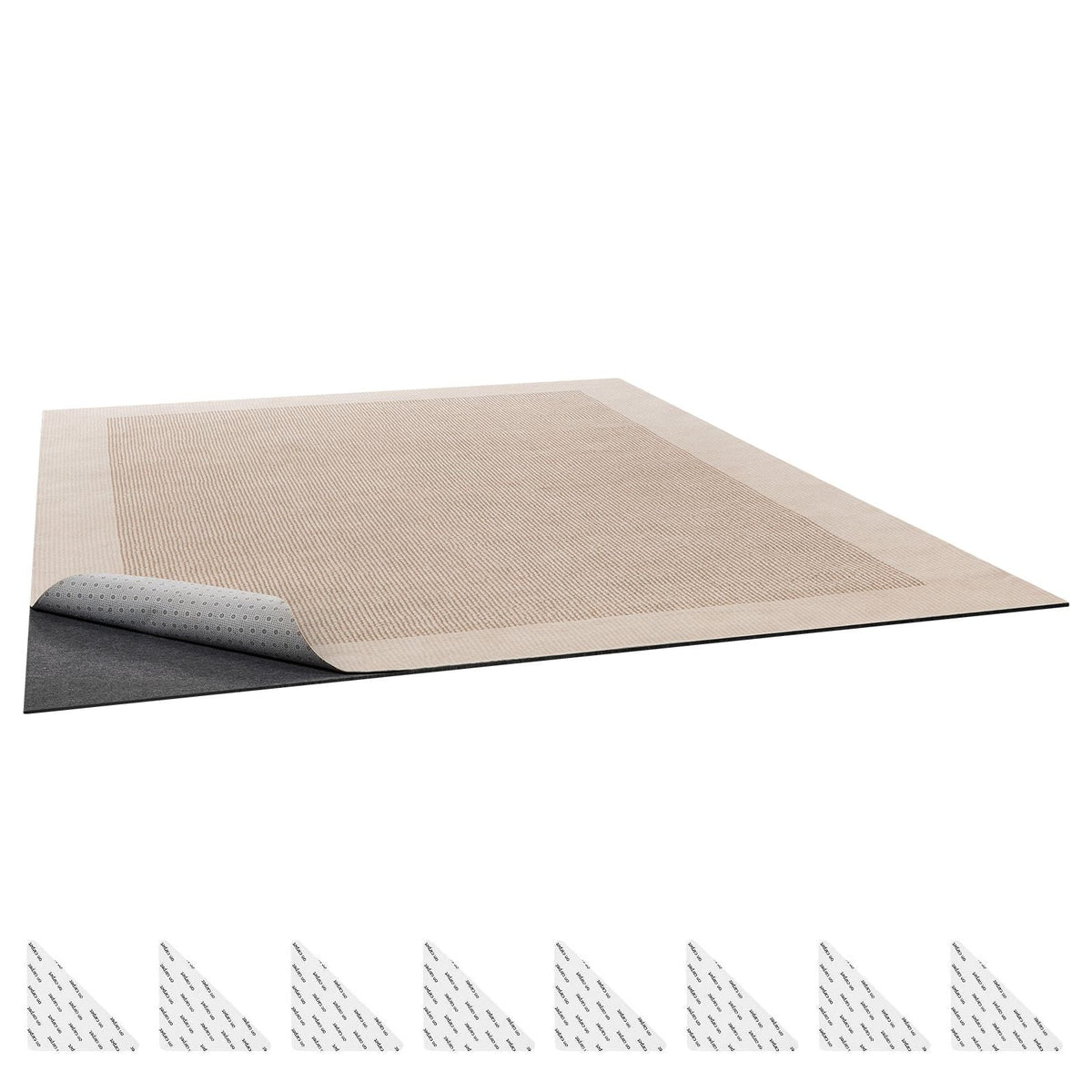 Rug Pad 10 x 14 ft, Non-slip Carpet Area Pad, Rug Mat Padding with Dual Surface Felt Cushion & Rubber Gripper, Hardwood Floor Protection for All Floors, Finishes, Keeps Carpets in Place