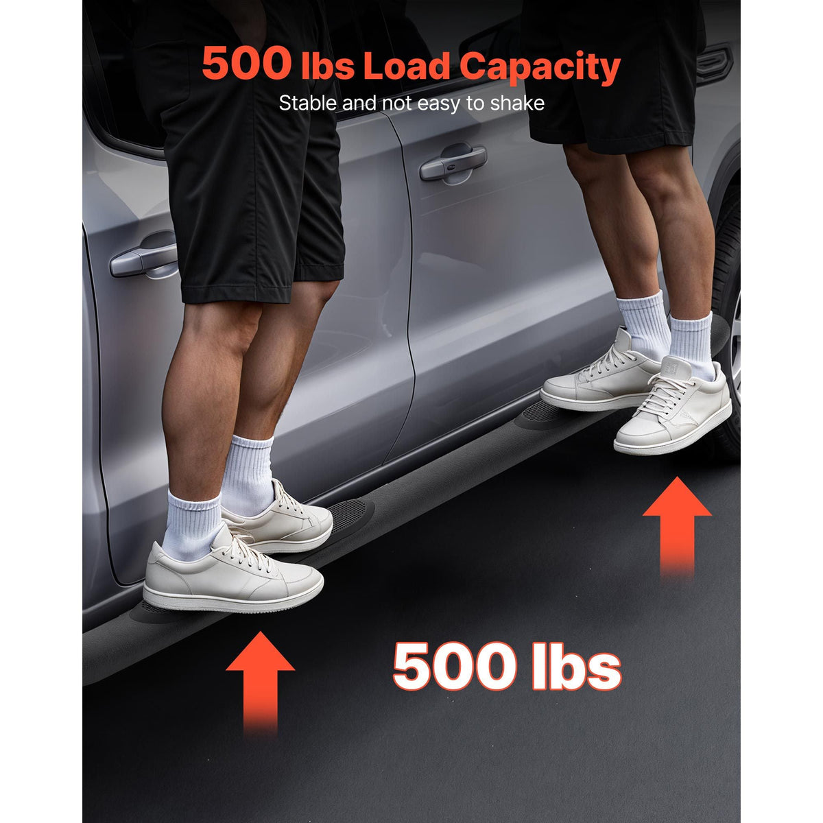 Running Boards, 3 Inches Side Steps Compatible with 2019-2025 Chevy GMC 1500/2500HD/3500HD Crew Cab, Black Carbon Steel Nerf Bars, 550 lbs Load Capacity, Non-Slip Surface with Rustproof Coating