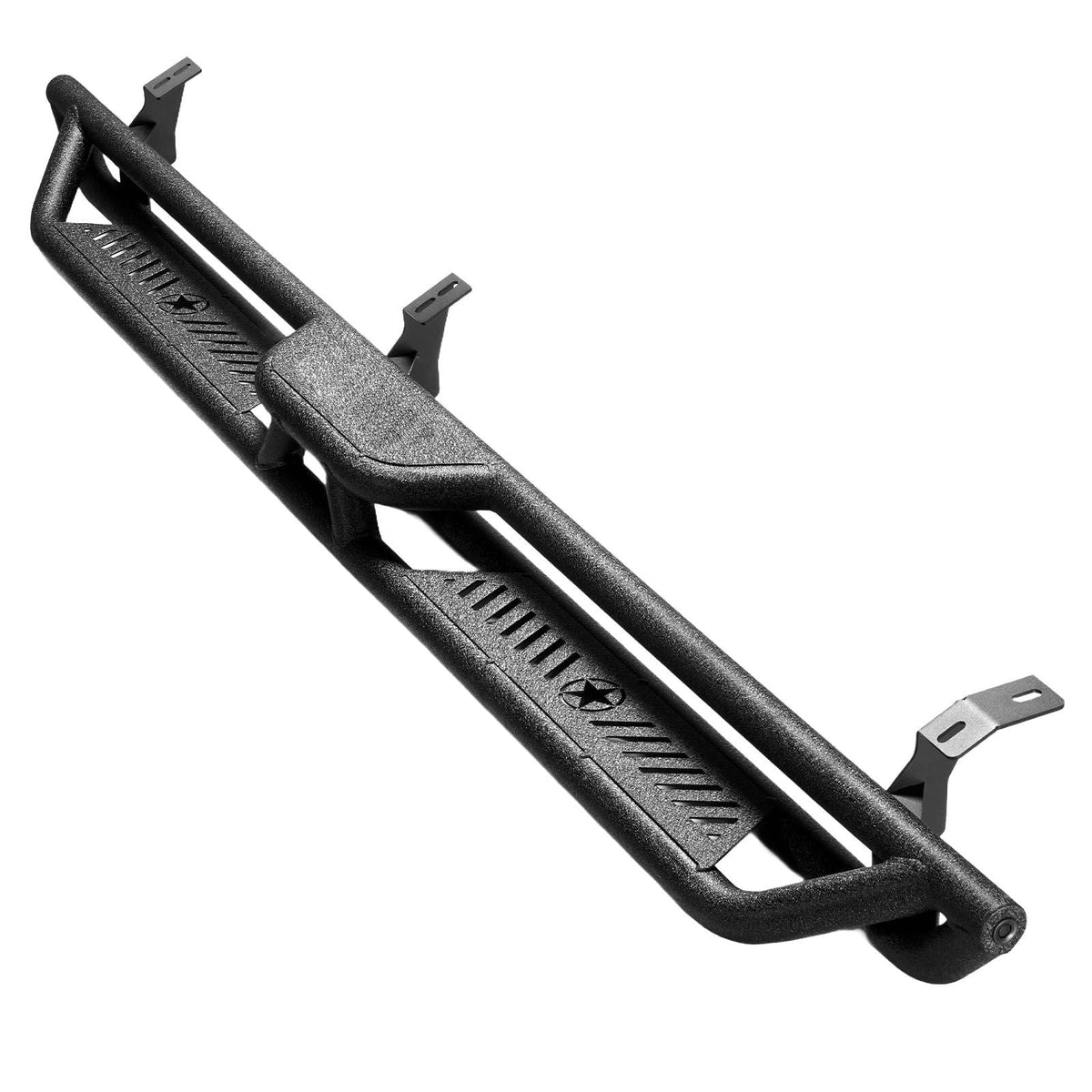 Running Boards, 6 Inches Side Steps Compatible with 2005-2023 Toyota Tacoma Double Cab, Black Carbon Steel Nerf Bars, 550 lbs Load Capacity, Wide Non-Slip Hollow Surface with Rustproof Coating