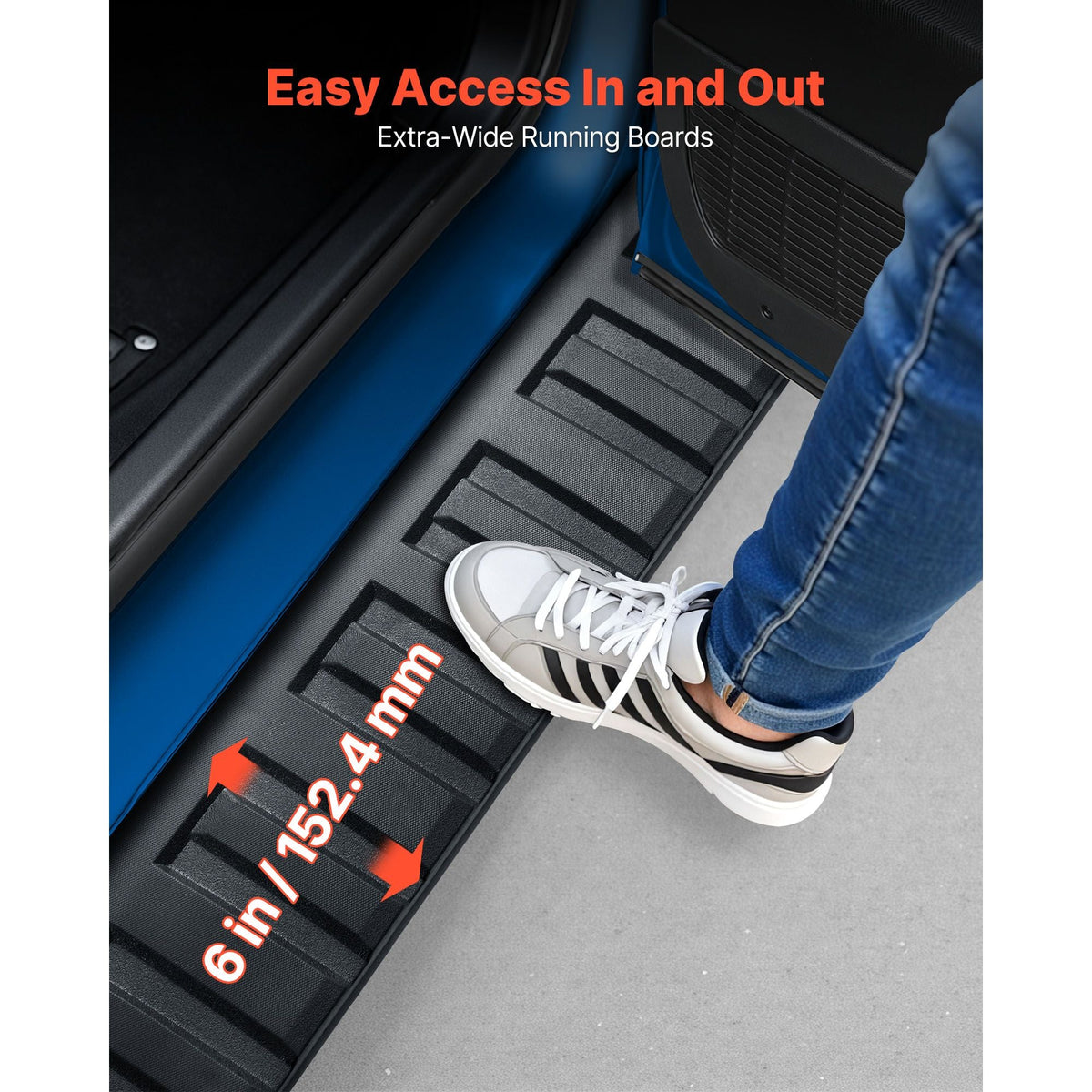Running Boards, 6 Inches Side Steps Compatible with 2009-2018 Dodge Ram 1500 Crew Cab, 2010-2025 Dodge Ram 2500 3500 Crew Cab(Not Fit 2019-2025 Ram 1500 New Body), 500 lbs Load Capacity, Black
