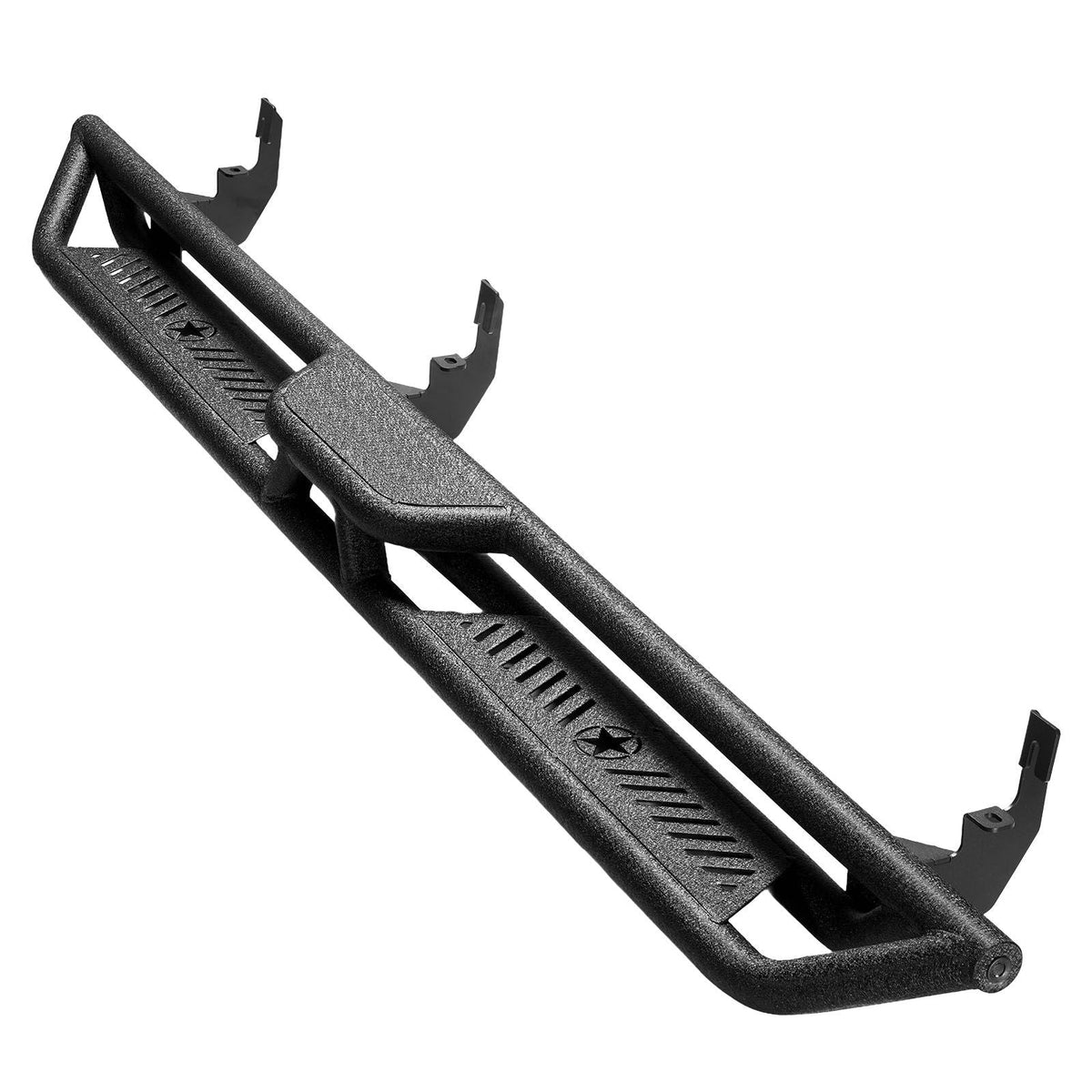 Running Boards, 6 Inches Side Steps Compatible with 2015-2025 Chevy Colorado/GMC Canyon Crew Cab, Black Carbon Steel Nerf Bars, 550 lbs Load Capacity, Non-Slip Hollow Surface Rustproof Coating