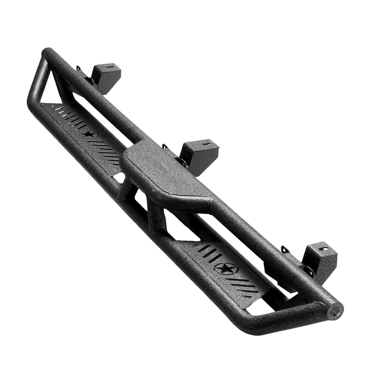 Running Boards, 6 Inches Side Steps Compatible with 2018-2025 Jeep Wrangler JL 4 Door, Black Carbon Steel Nerf Bars, 550 lbs Load Capacity, Wide Non-Slip Hollow Surface with Rustproof Coating