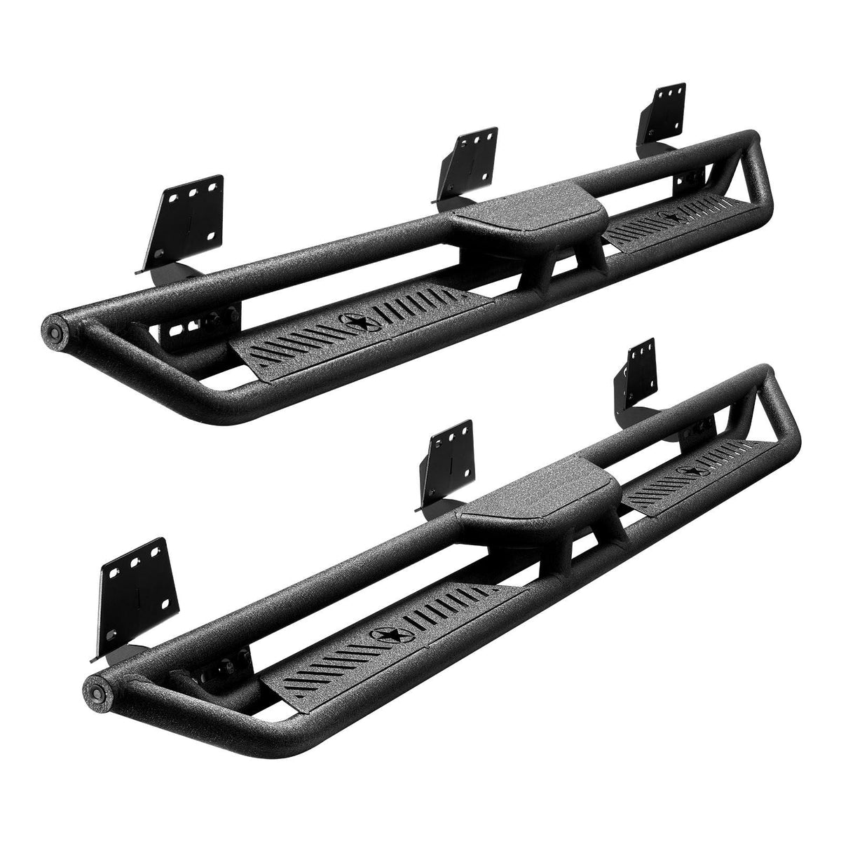 Running Boards, 6 Inches Side Steps Compatible with 2019-2025 Dodge Ram 1500 Crew Cab(Not Fit 2019-2025 1500 Classic), Black Carbon Steel Nerf Bars, 550 lbs Load Capacity