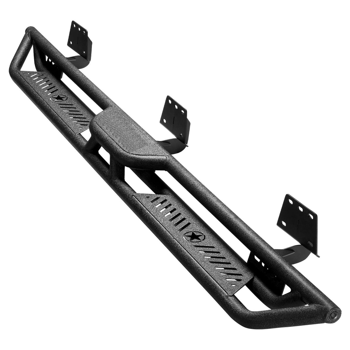 Running Boards, 6 Inches Side Steps Compatible with 2019-2025 Dodge Ram 1500 Crew Cab(Not Fit 2019-2025 1500 Classic), Black Carbon Steel Nerf Bars, 550 lbs Load Capacity