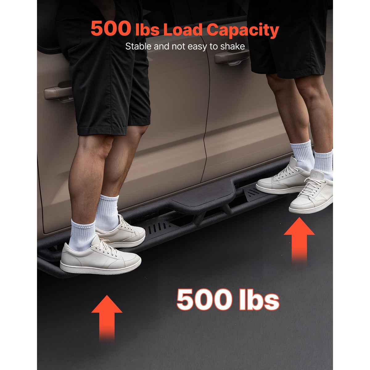 Running Boards, 6 Inches Side Steps Compatible with 2022-2025 Toyota Tundra CrewMax Cab, Black Carbon Steel Nerf Bars, 550 lbs Load Capacity, Wide Non-Slip Hollow Surface with Rustproof Coating
