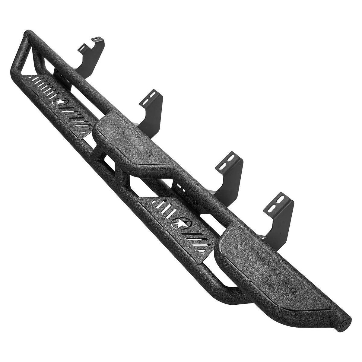 Running Boards, 6 Inches Side Steps Compatible with 2024-2025 Toyota Tacoma Double Cab, Black Carbon Steel Nerf Bars, 550 lbs Load Capacity, Wide Non-Slip Hollow Surface with Rustproof Coating