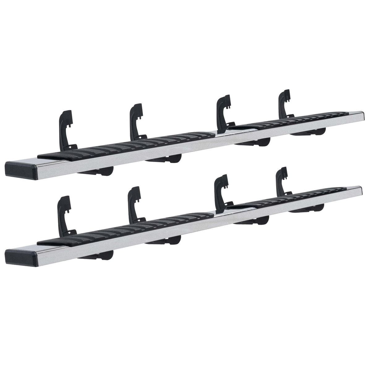 Running Boards, 6" Step Bars Compatible with 2007-2018 Chevy Silverado/GMC Sierra 1500 Crew Cab/2019 2500HD 3500HD 1500 LD, 201 Stainless Steel Side Steps Nerf Bars, 500LBS Capacity, 2 Piece
