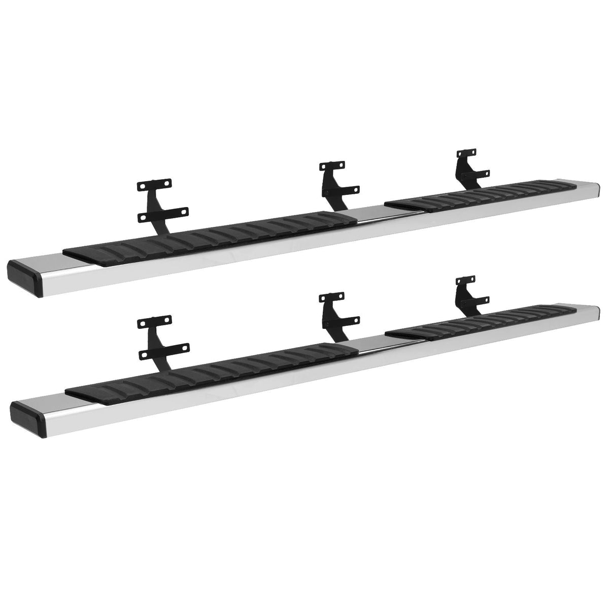 Running Boards, 6" Step Bars Compatible with 2015-2023 Ford F150-Crew Cab/2017-2023 Ford F-250 F-350 Super Duty Crew Cab, 201 Stainless Steel Side Steps Nerf Bars, 500LBS Capacity, 2 Piece