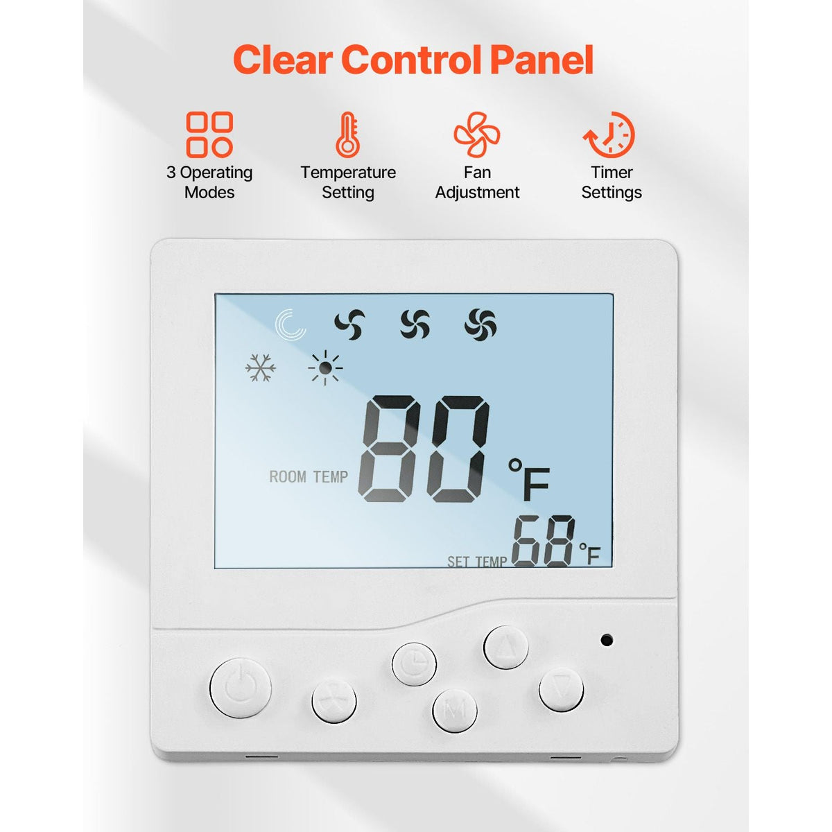 RV Air Conditioner, 13500 BTU Non-Ducted Rooftop RV AC Unit, 65 dB Quiet Design, Including Air Distribution Box, Operation Panel and Installation Hardware, for Campers, Vans, Trailers, White