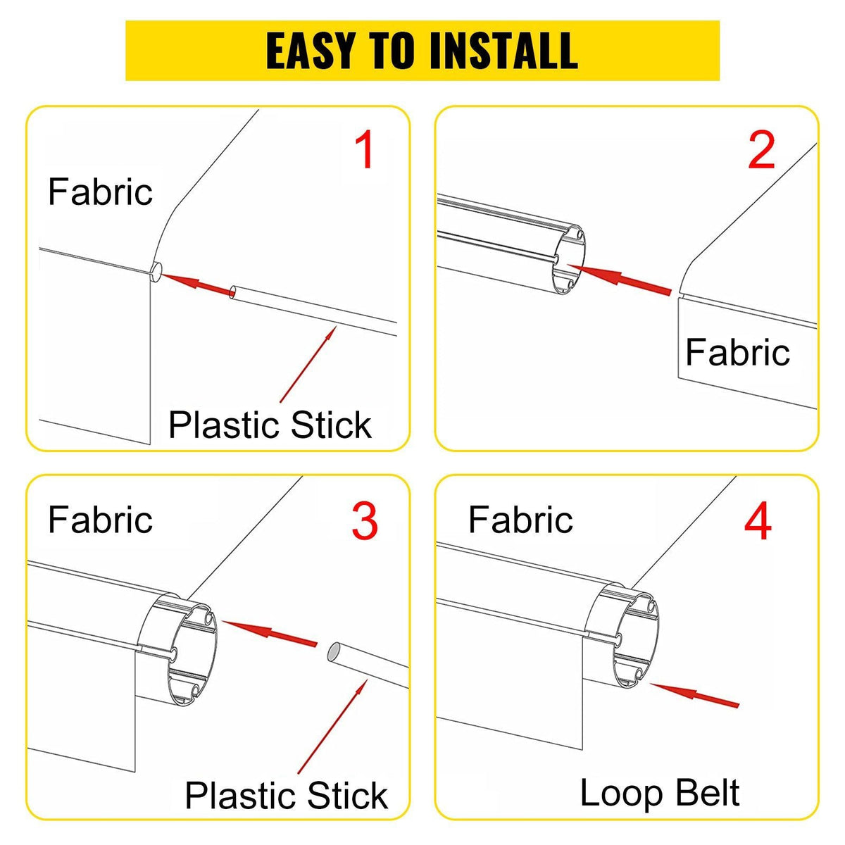 RV Awning 16\' Camper Awning Fabric, Trailer Awning Canopy Patio Camping Car Awning, Durable 15oz Vinyl Roller Tube for RV, Van, SUV, Patio Awning Replacement Ocean Blue Fade
