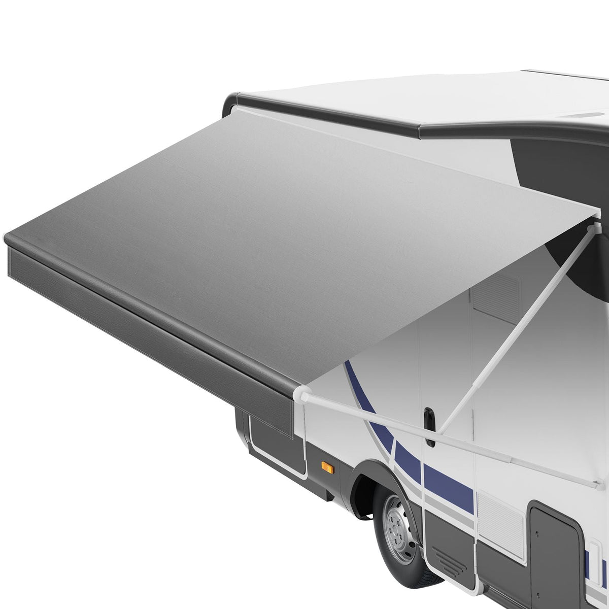 RV Awning Fabric Replacement, 18' (Fabric 17'2") 18 oz Heavy-Duty Weatherproof Vinyl Camper Awning Replacement, UPF50+ Protection Waterproof Outdoor Canopy for RV, Motorhome, Trailer, Gray Fade
