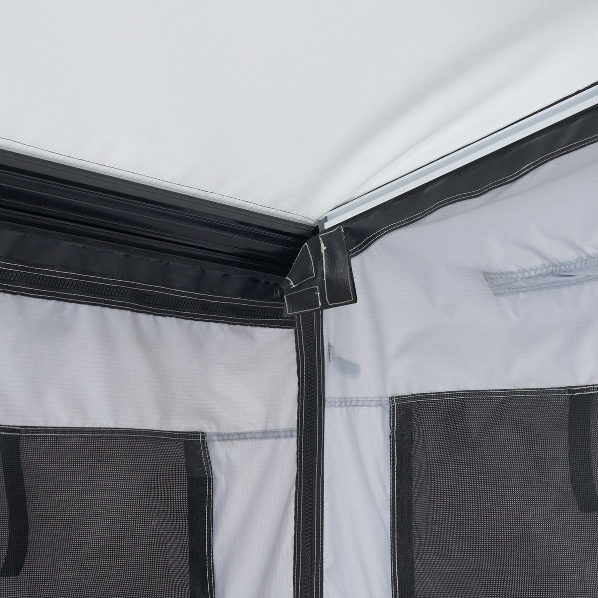RV Awning Sun Shade Room - Compatible with 16 -17 ft Awnings, RV Awning Sun Shading Room with Door & Ventilated Mesh Windows, Sunproof & Windproof Three-Sided Enclosure Tent for RV Camping