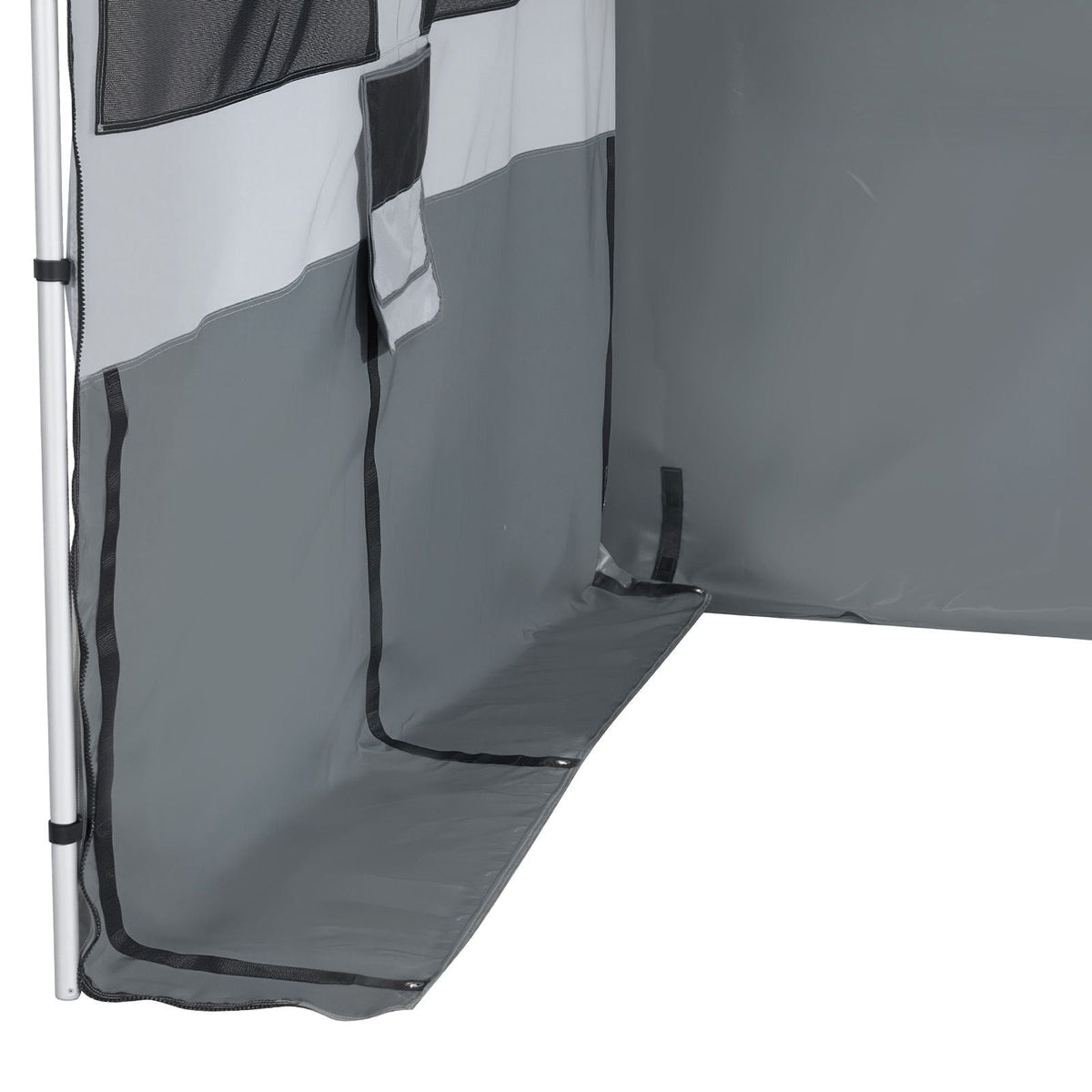 RV Awning Sun Shade Room - Compatible with 18 -19 ft Awnings, RV Awning Sun Shading Room with Door & Ventilated Mesh Windows, Sunproof & Windproof Three-Sided Enclosure Tent for RV Camping
