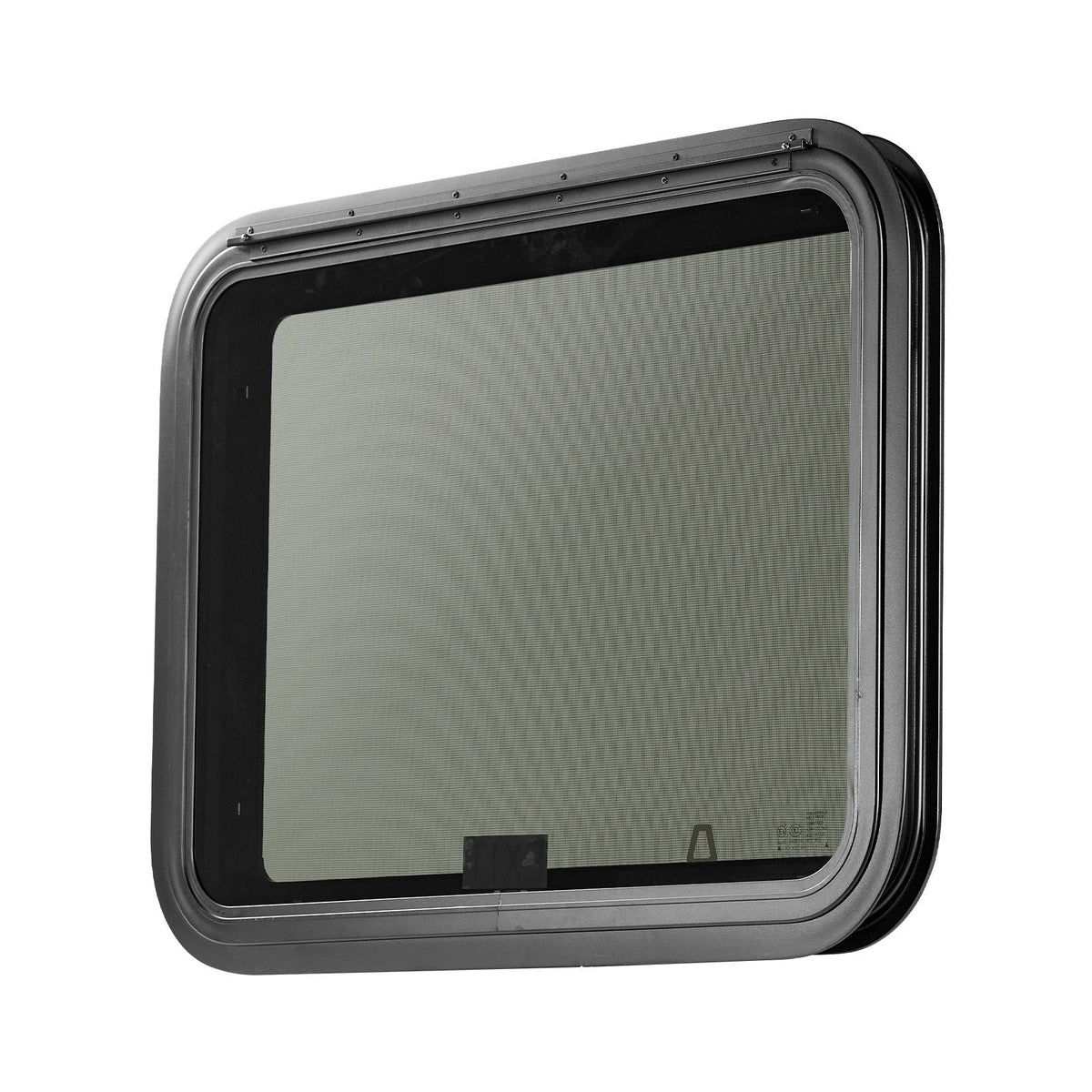 RV Exit Window, 30" W x 22" H Tinted RV Window with Net Screen and Trim Ring, Fit for 1 1/4" - 1 13/16" Thickness Wall, RV Window Replacement for Teardrop Cargo Trailer Camper, DOT Approved