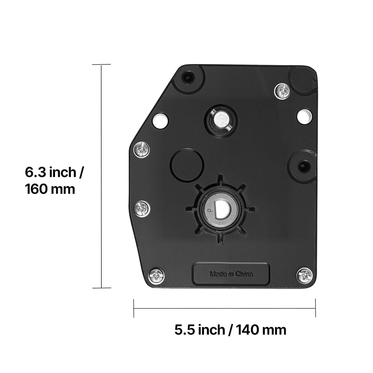 RV Fifth Wheel Landing Gear Box 276602, Universal Mount Steel Gearbox Compatible with Lippert Venture, Atwood, Stromberg Carlson Landing Gear Systems, Replace LG-179015, Adjustable Height, Black