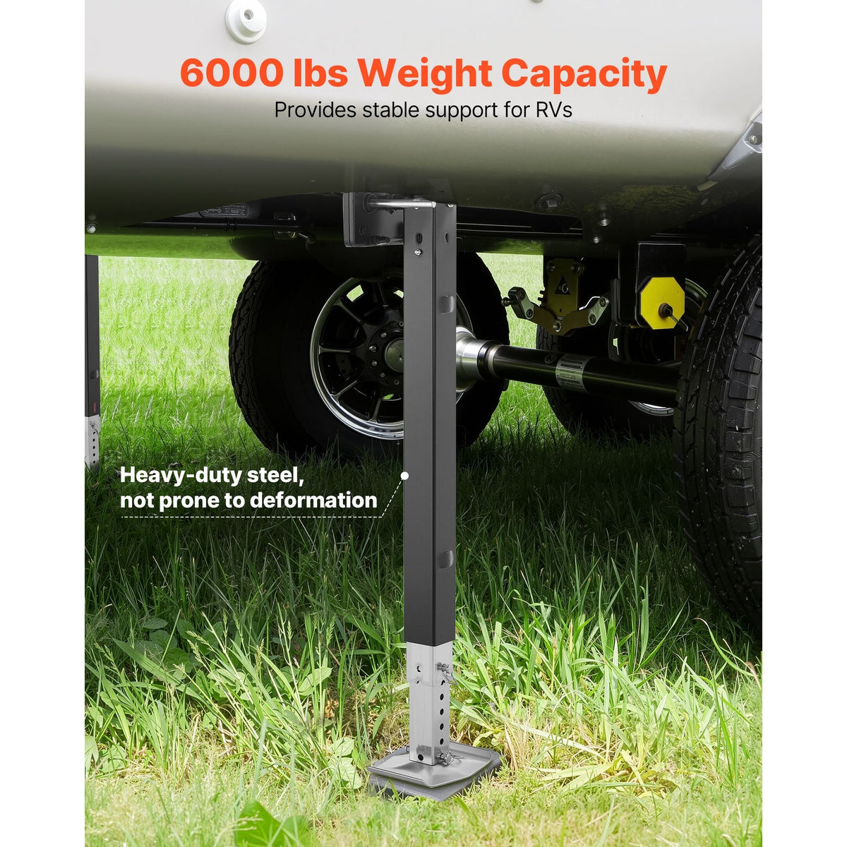 RV Lead Fifth Wheel Landing Gear Leg 179013, 32.5-Inch 5th Wheel Landing Gear Universal Replacement Compatible with Lippert Venture, Atwood, Stromberg Carlson Systems, with Pin and Base, Black