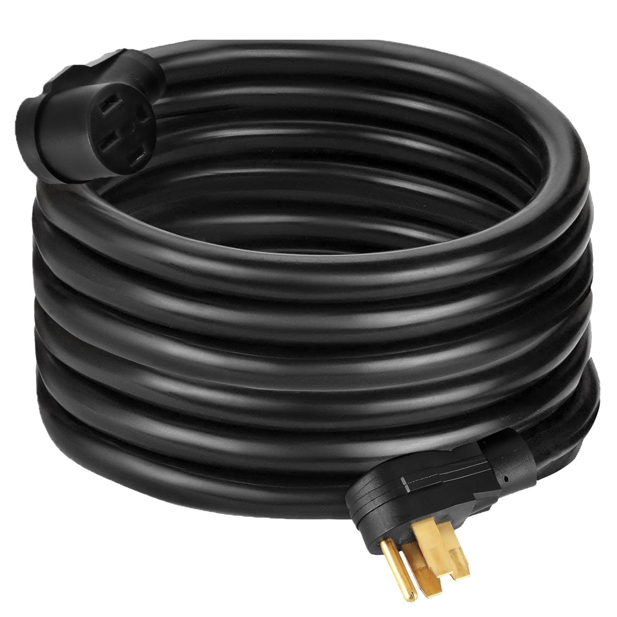 RV Power Cord 50Ft 40 Amp RV Extension Cord AWG8 40 amp rv Extension Cord Truck Trailer Motorhome Camper RV Cord Grip Handles Camper Trailer Power Supply Cable