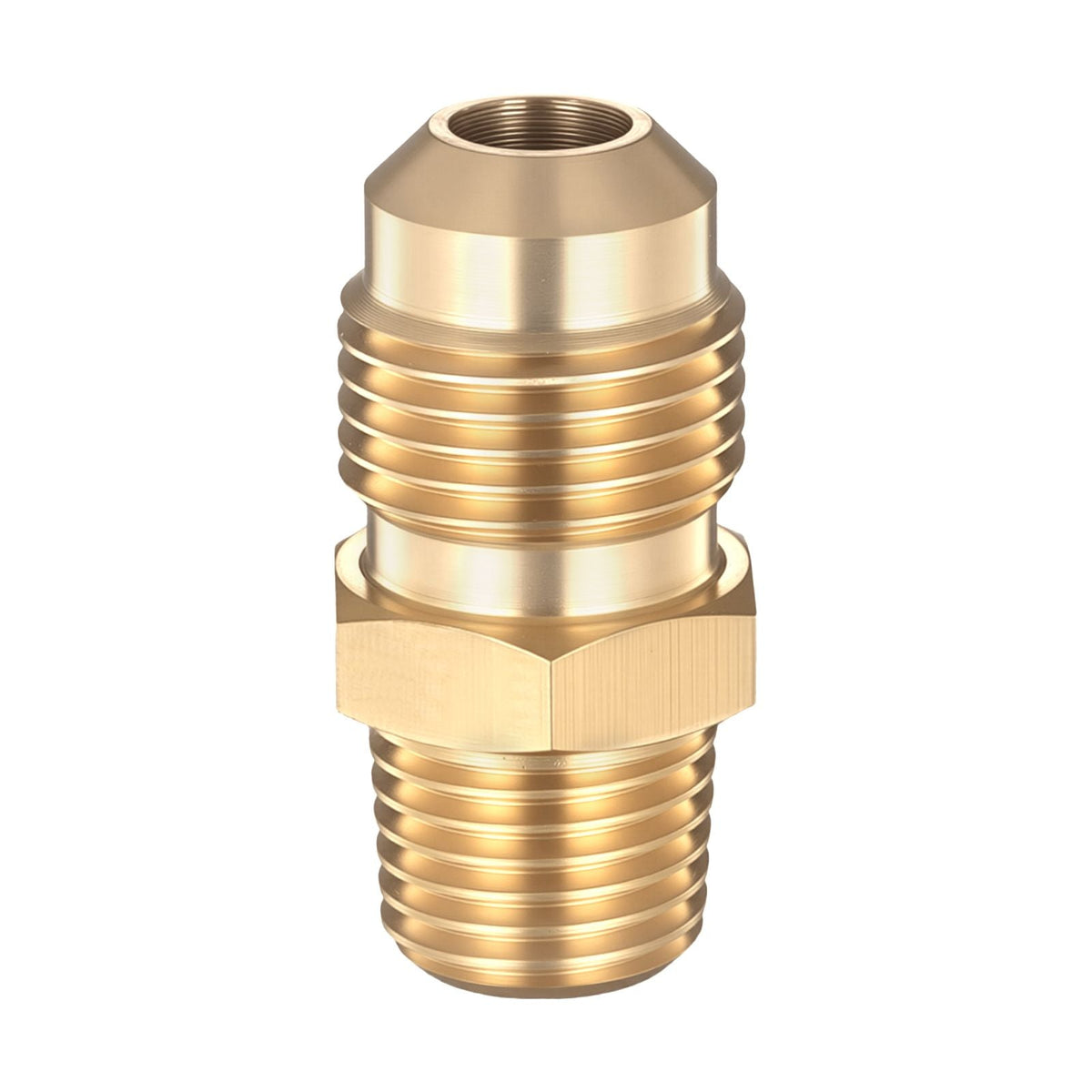RV Propane Quick Connect Fitting Adapter Valve, 7 Pieces, 1/4-Inch Male NPT Full Flow Plug & 3/8-Inch Male Flare Quick Kit for Low Pressure Gas Appliances and RV Propane Quick Connections