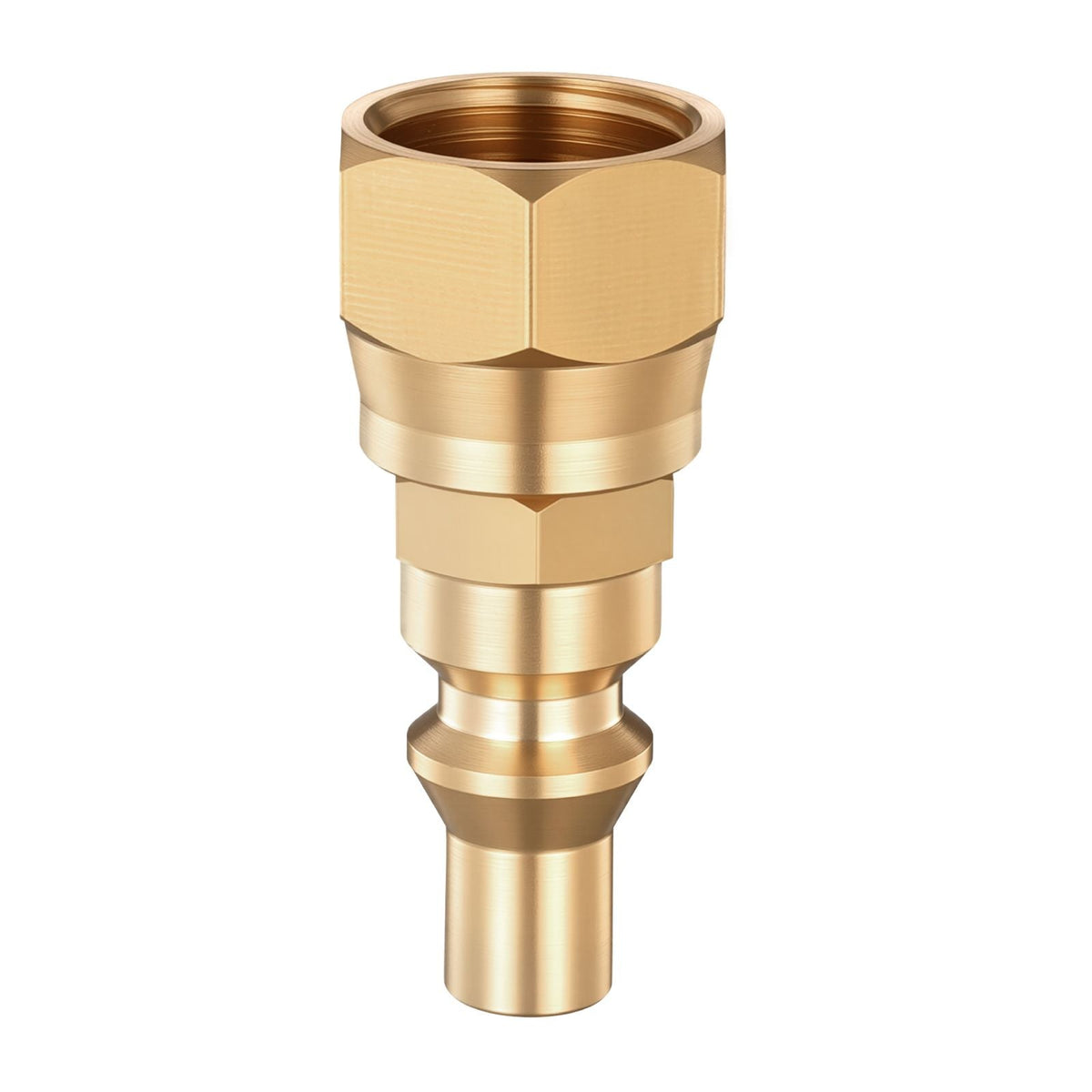 RV Propane Quick Connect Fitting Adapter Valve, 7 Pieces, 1/4-Inch Male NPT Full Flow Plug & 3/8-Inch Male Flare Quick Kit for Low Pressure Gas Appliances and RV Propane Quick Connections
