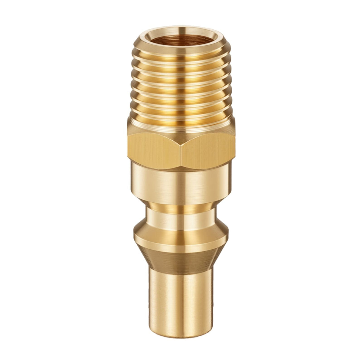 RV Propane Quick Connect Fitting Adapter Valve, 7 Pieces, 1/4-Inch Male NPT Full Flow Plug & 3/8-Inch Male Flare Quick Kit for Low Pressure Gas Appliances and RV Propane Quick Connections