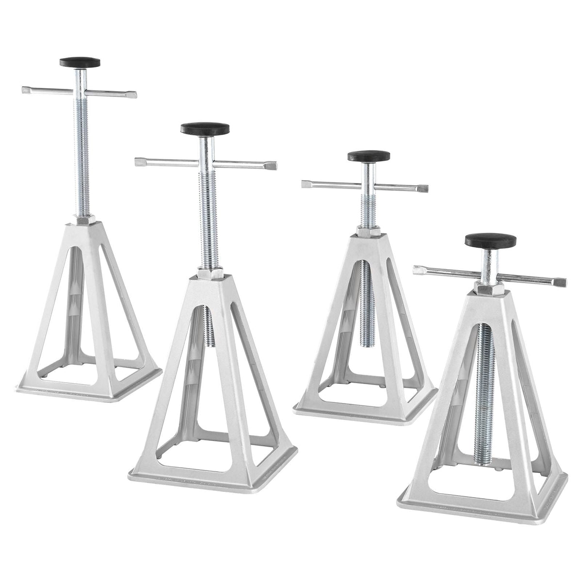 RV Stabilizer Jacks, 4 Pack Aluminum RV Leveling Jacks, RV Stack Jacks for RV Travel Trailer Camper, Single Screw Jack Support up to 6000 Lbs, Adjustable from 11 inch to 17 inch