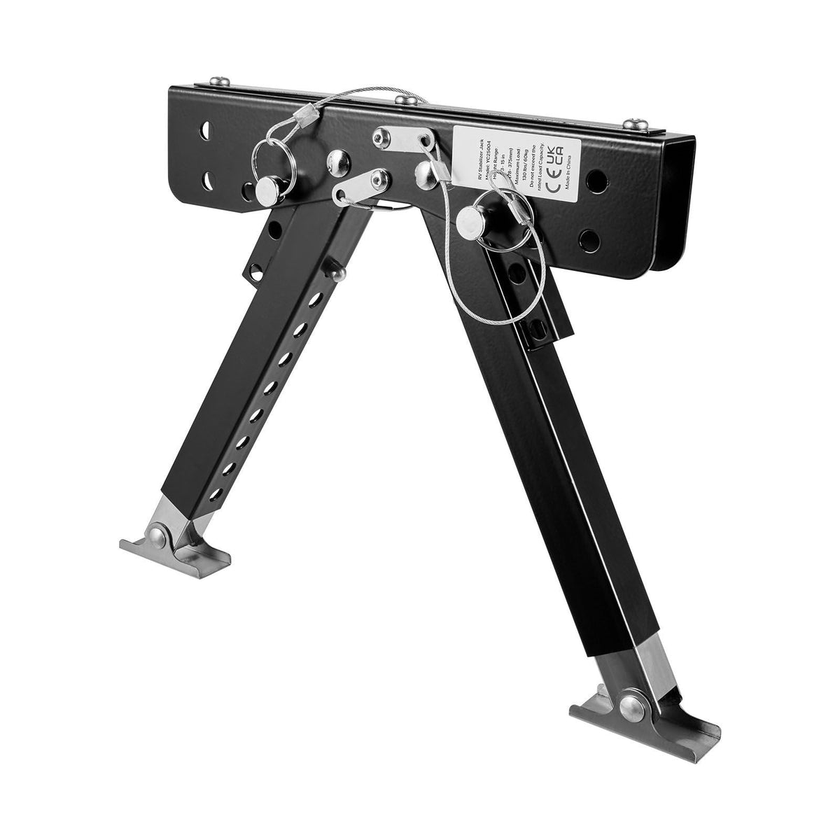 RV Step Stabilizer, Height Adjustable Step Stabilizer Kit, Camper Stair Stabilizers with Powder Coated Steel for 5th Wheels, Travel Trailers and Motorhomes, Adjustable from 3 inch to 15 inch