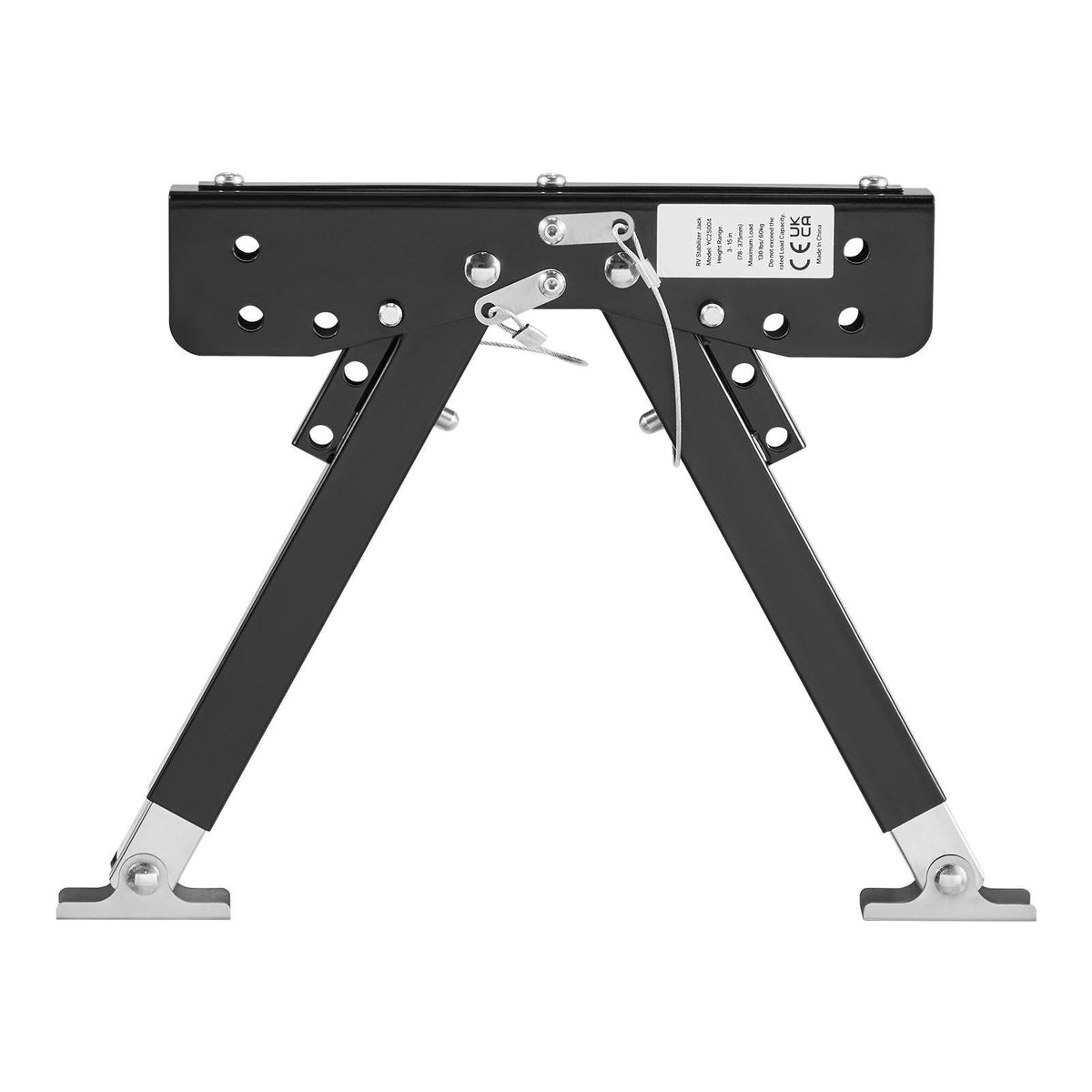 RV Step Stabilizer, Height Adjustable Step Stabilizer Kit, Camper Stair Stabilizers with Powder Coated Steel for 5th Wheels, Travel Trailers and Motorhomes, Adjustable from 3 inch to 15 inch
