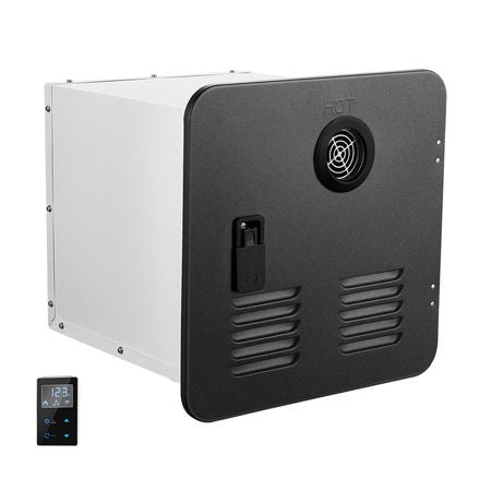 RV Tankless Water Heater, Instant Shower with 15 x 15 inches Black Door and Remote Controller, 42000BTU Optimized Comfort Performance Hot Water, Ideal for RVers' Family Everyday Use, Black