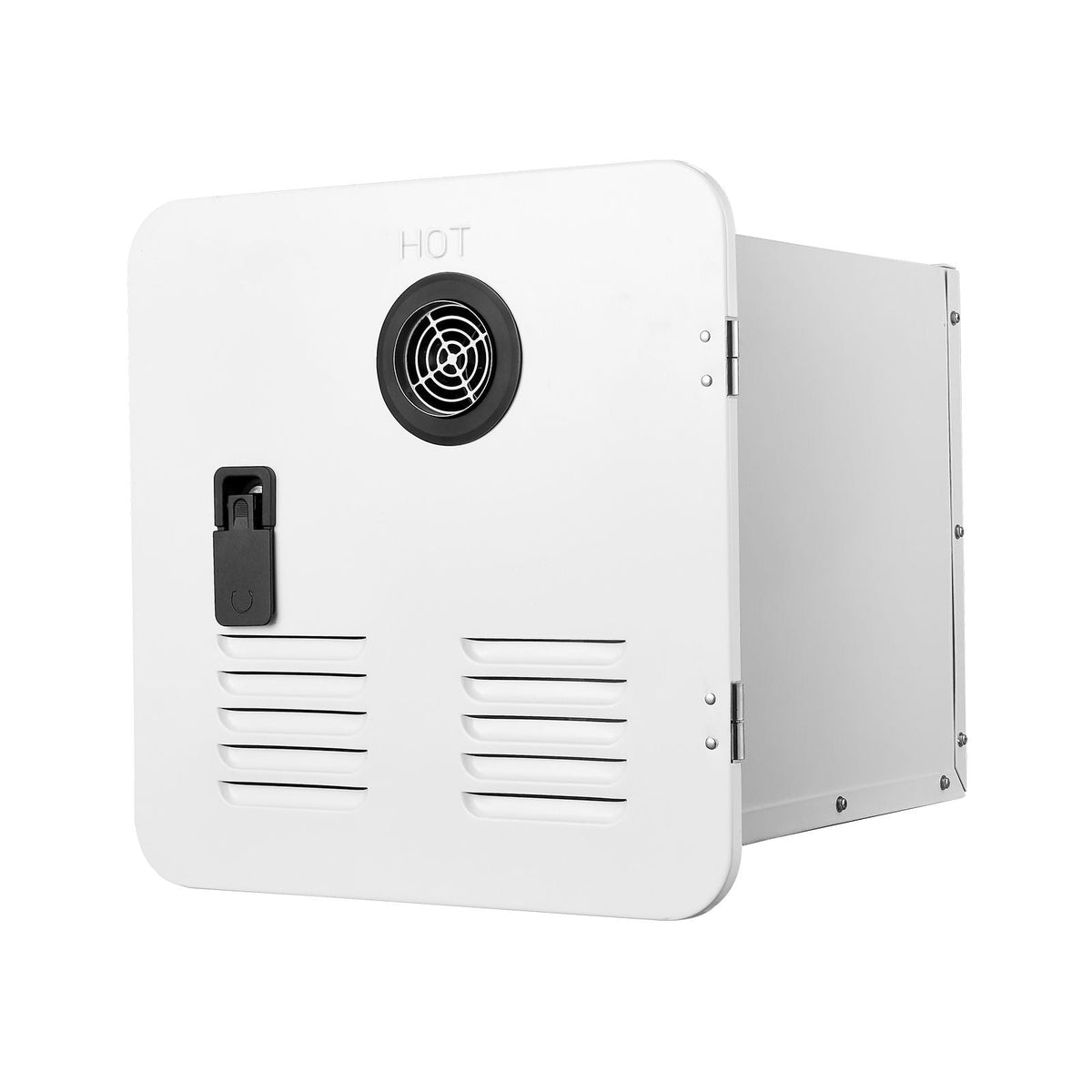 RV Tankless Water Heater, Instant Shower with 15 x 15 inches White Door and Remote Controller, 55000BTU Optimized Comfort Performance Hot Water, Ideal for RVers' Family Everyday Use