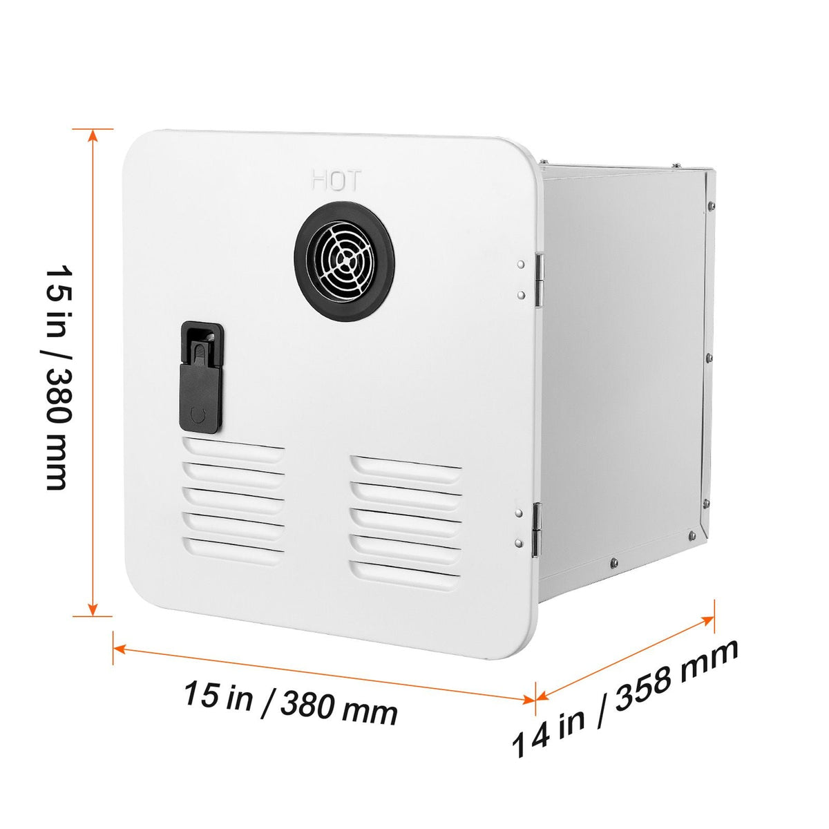 RV Tankless Water Heater, Instant Shower with 15 x 15 inches White Door and Remote Controller, 65000BTU Optimized Comfort Performance Hot Water, Ideal for RVers' Family Everyday Use