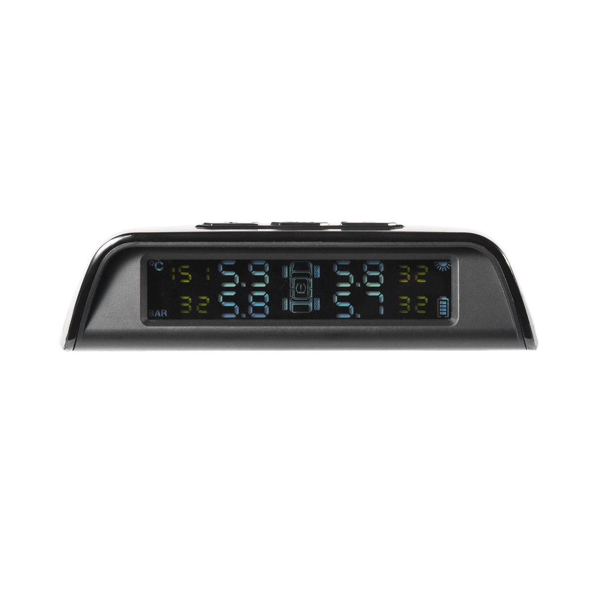 RV Tire Pressure Monitoring System, 7.3-116 PSI Trailer TPMS, Universal Wireless Car Alarm System, Waterproof TPMS Sensors Set with Solar Charge, 6 Sensors, 5 Alarm Modes, and Real-time Display