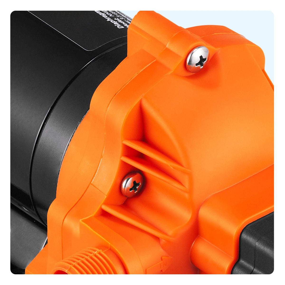RV Water Pressure Diaphragm Pump 3Chambers 110V 3.3GPM 45PSI Adjustable Presssure Fresh Water Pump, Self Priming Sprayer Pump for RV Camper Marine Boat Lawn