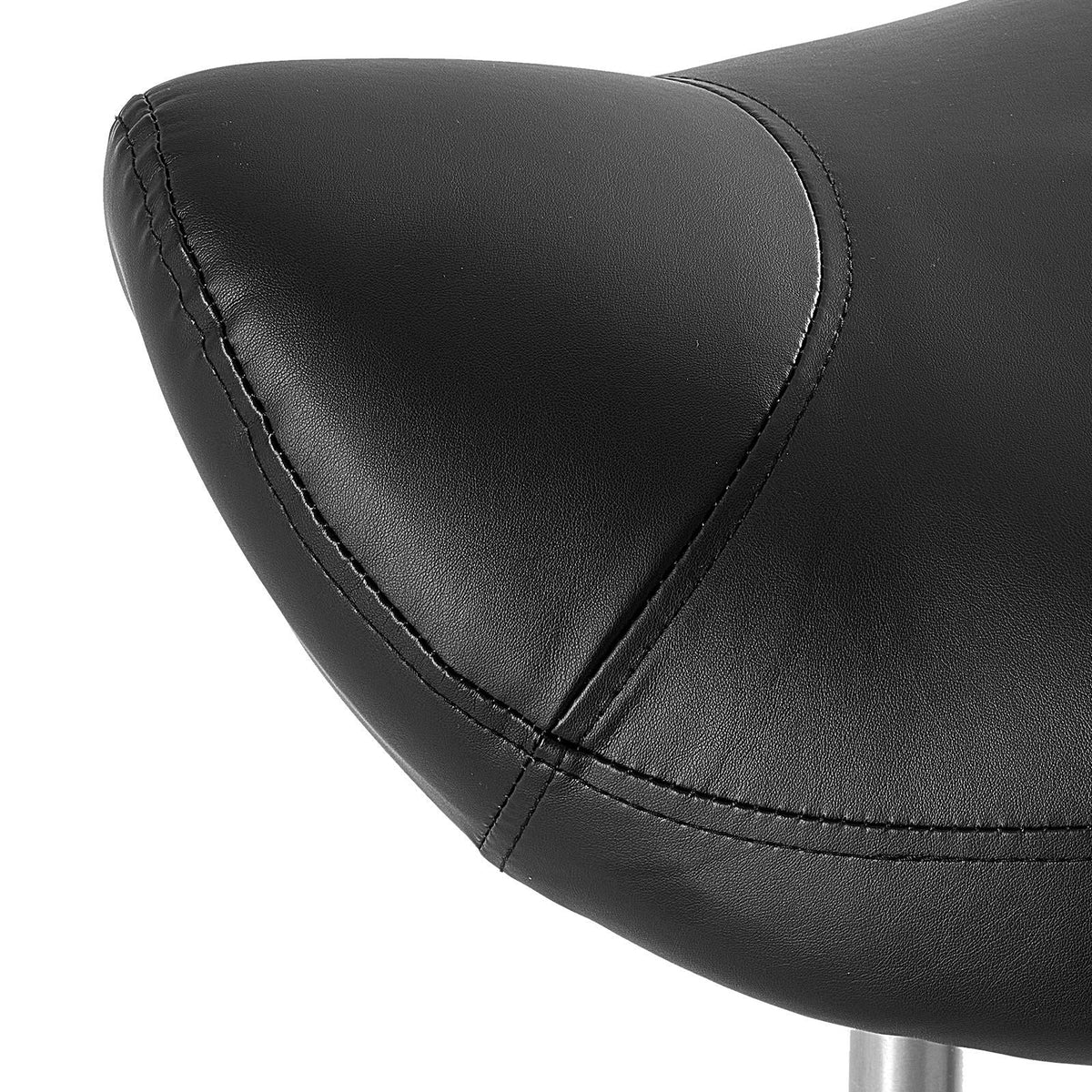 Saddle Stool with Wheels, 450 LBS Weight Capacity Ergonomic Rolling Stool, Height Adjustable Thickened PU Leather Swivel Saddle Chair for Salon, Spa, Massage, Tattoo, Clinic, Black